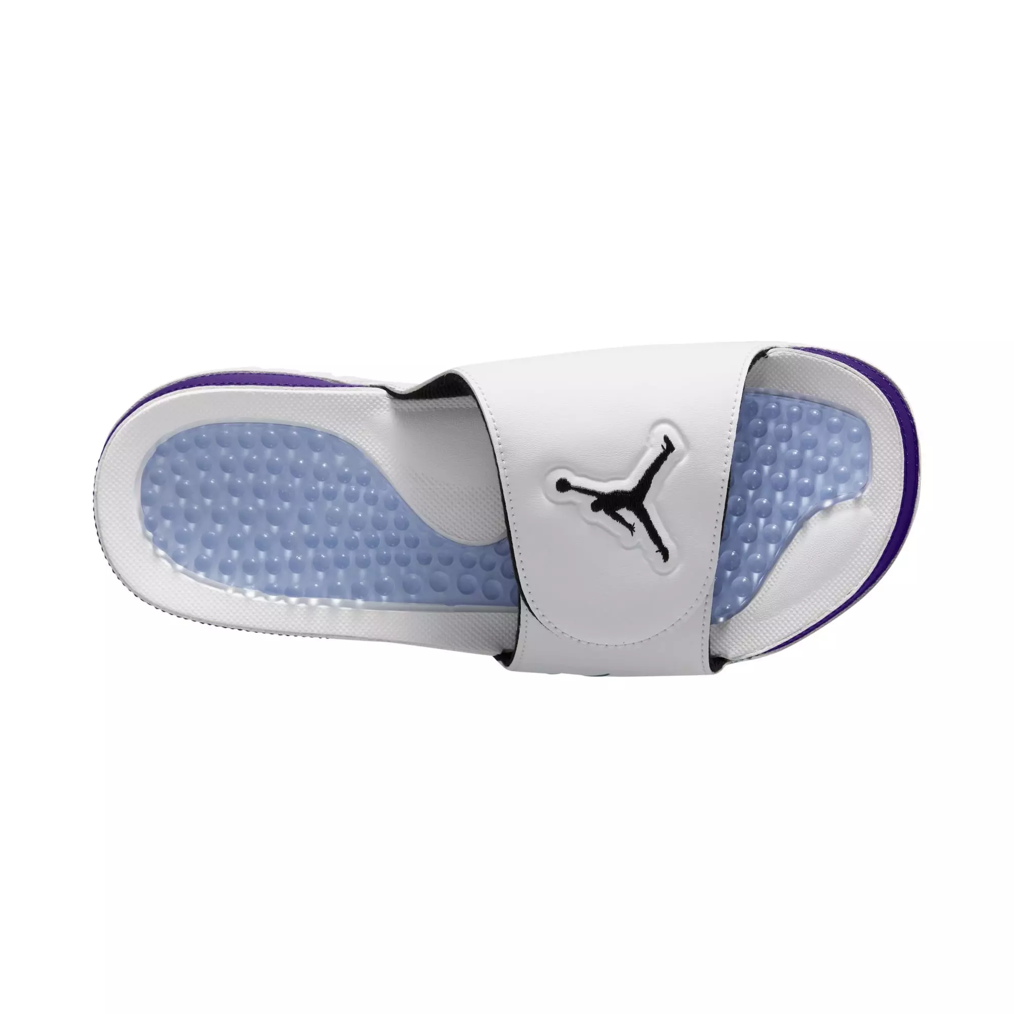 Jordan Hydro Retro 5 "White/Black/New Emerald/Grape Ice" Men's Slide - WHITE/PURPLE