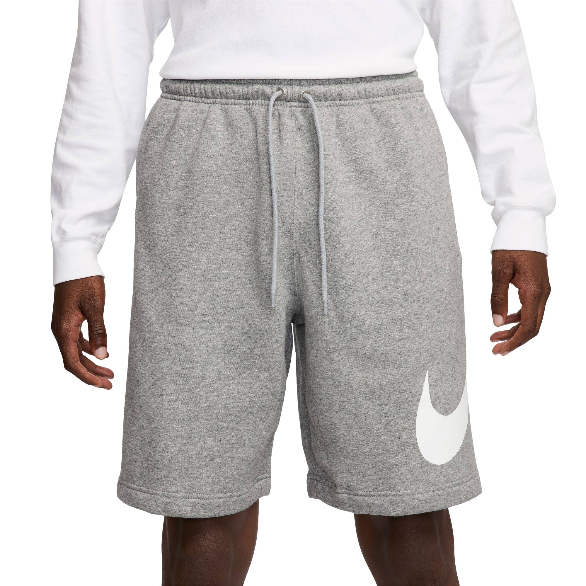 Nike Men's Sportswear Club Brushed Fleece Shorts - GREY Thumbnail View 1