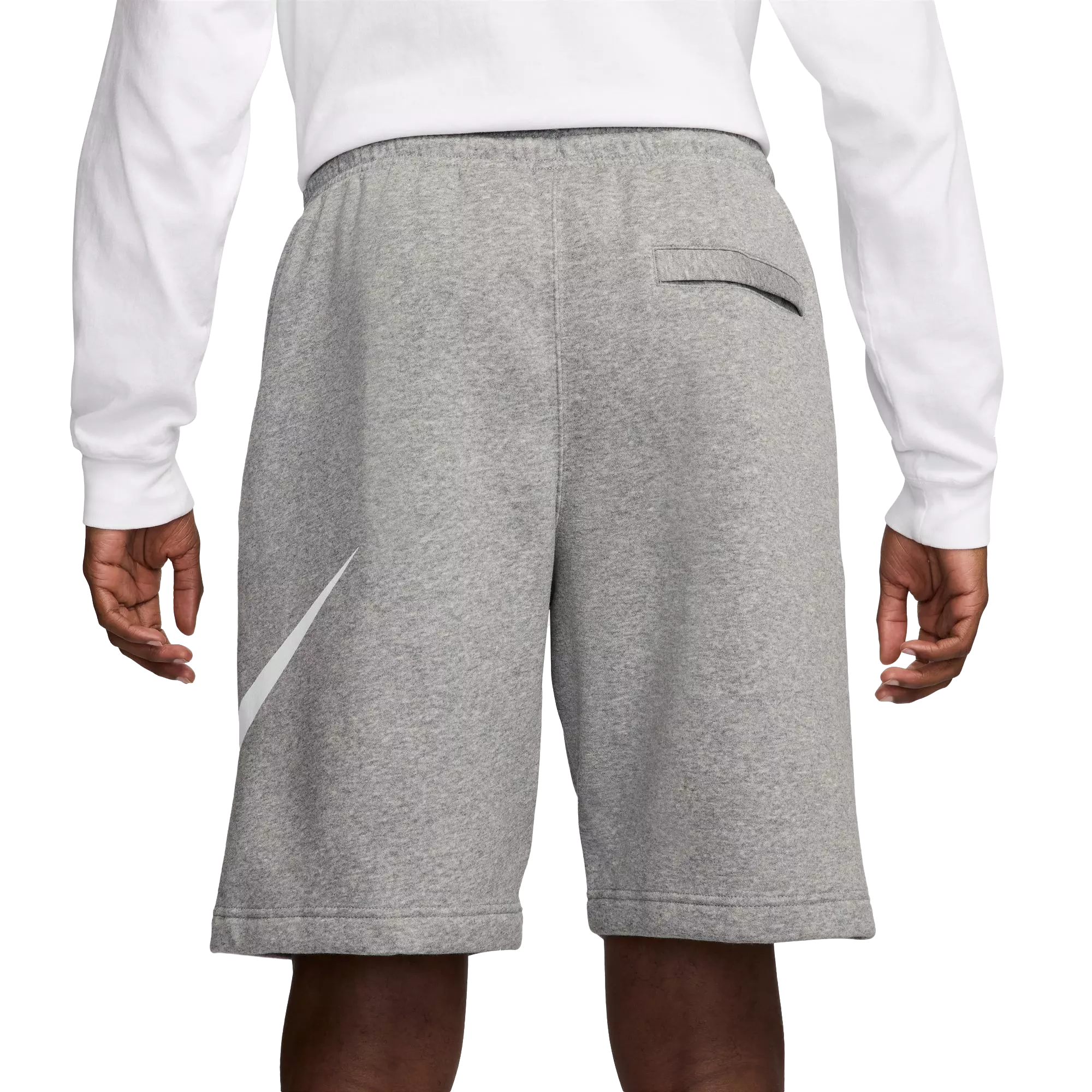 Nike Men's Sportswear Club Brushed Fleece Shorts - GREY