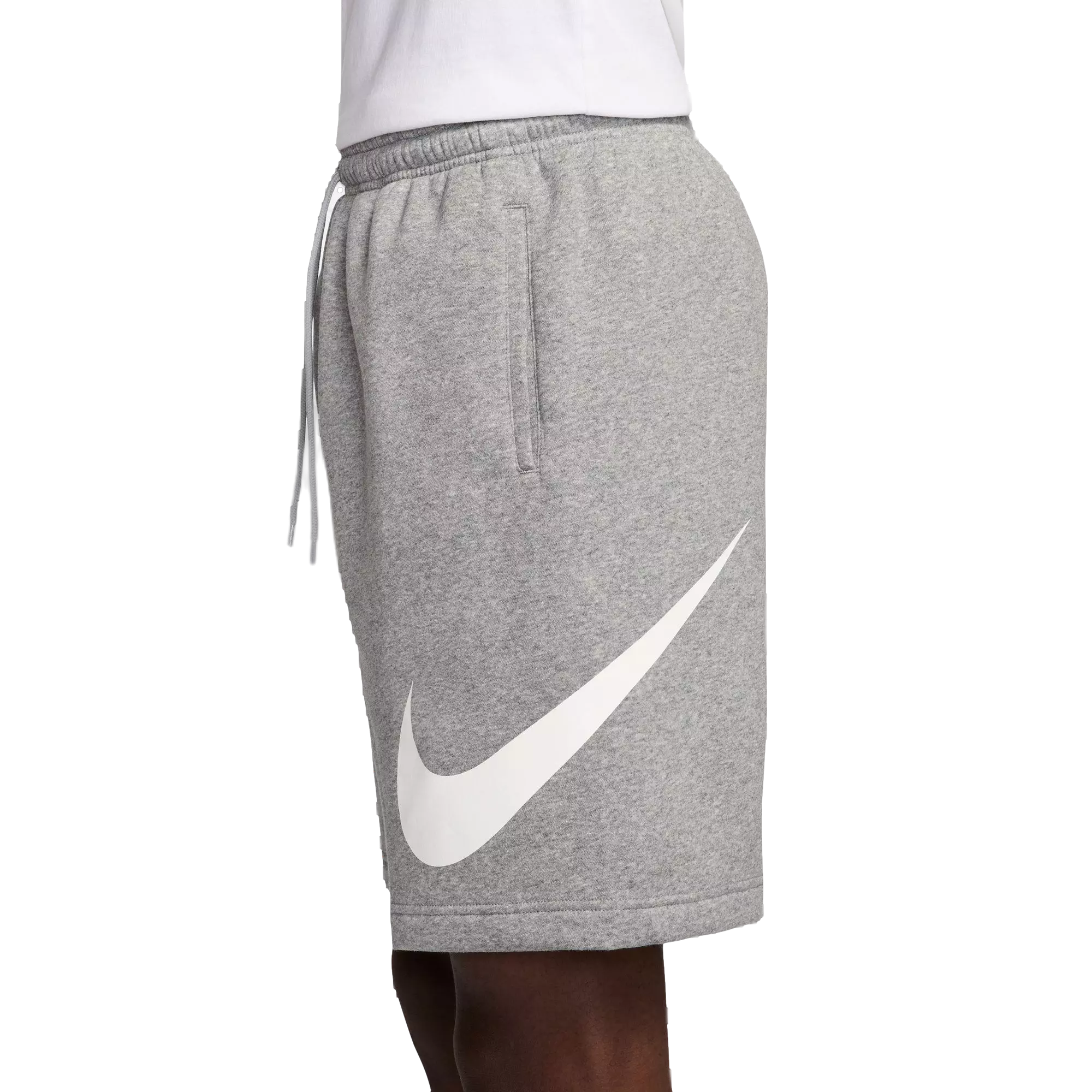 Nike Men's Sportswear Club Brushed Fleece Shorts - GREY