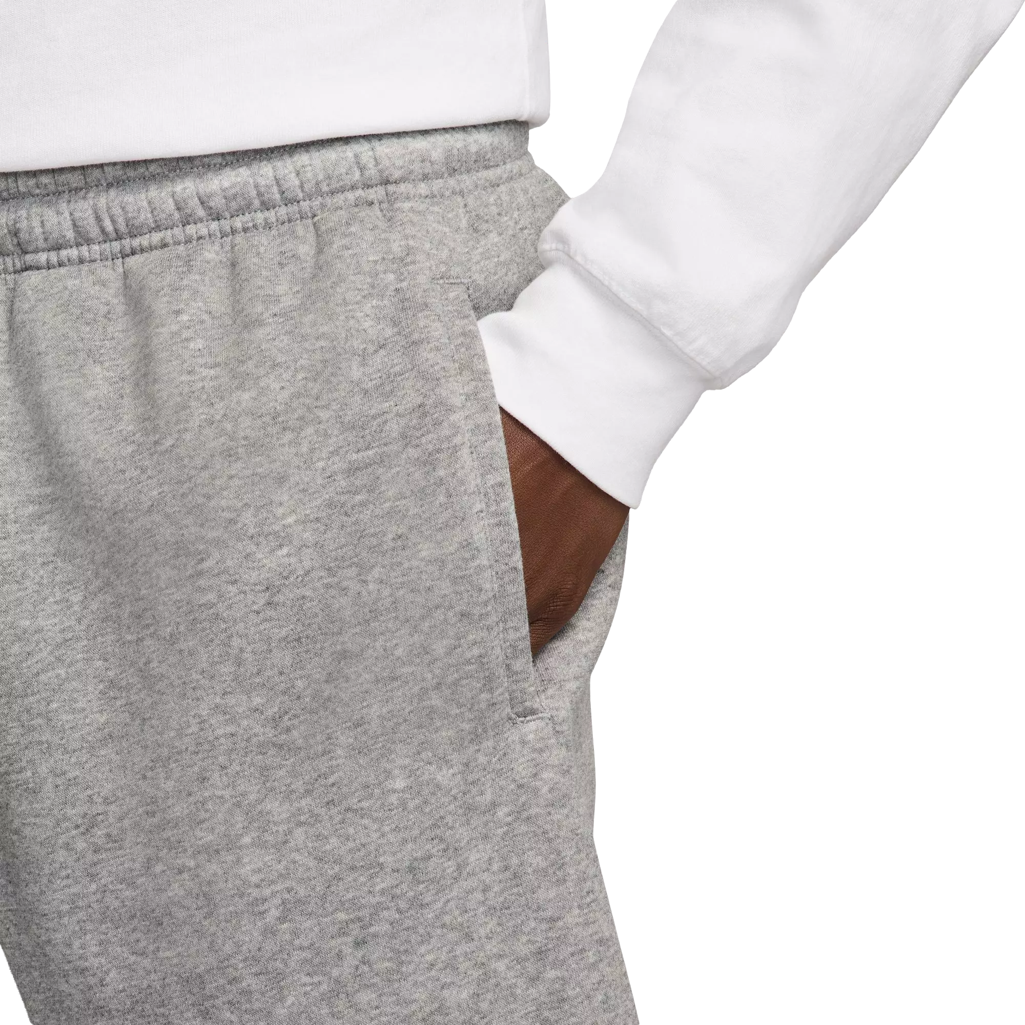 Nike Men's Sportswear Club Brushed Fleece Shorts - GREY