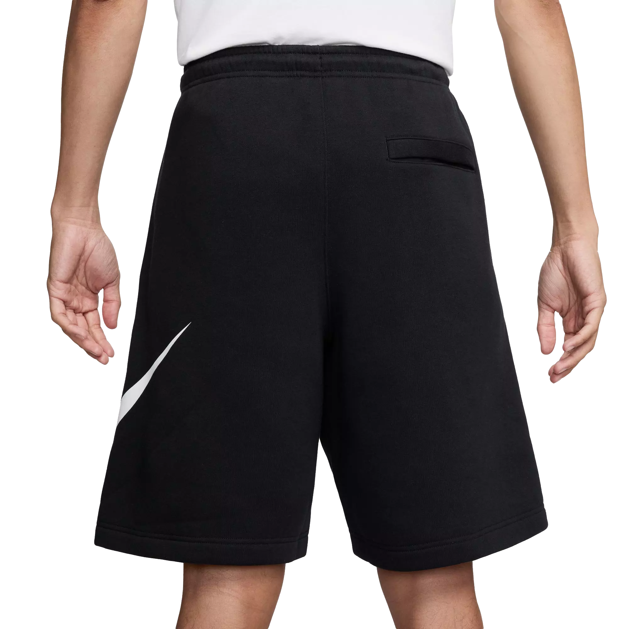 Nike Men's Sportswear Club Brushed Fleece Shorts-Black - BLACK