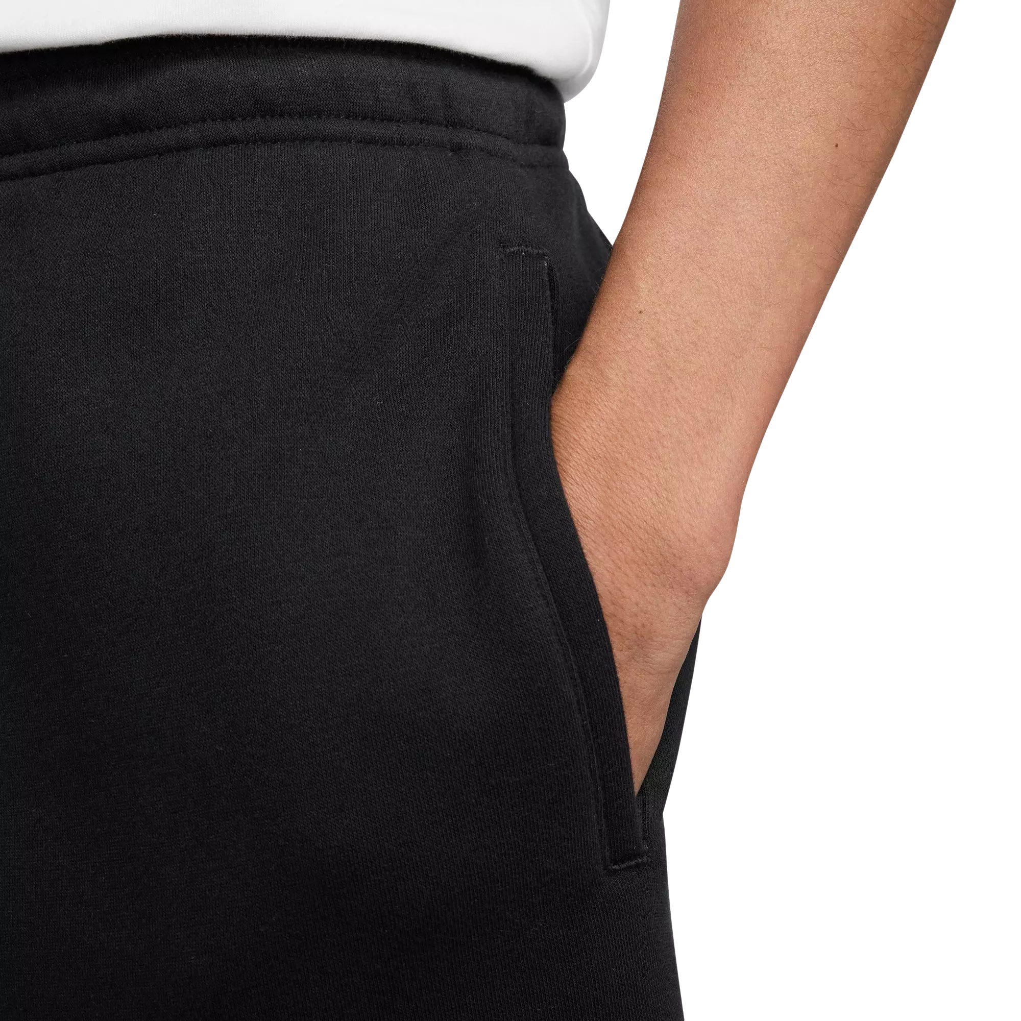 Nike Men's Sportswear Club Brushed Fleece Shorts-Black - BLACK