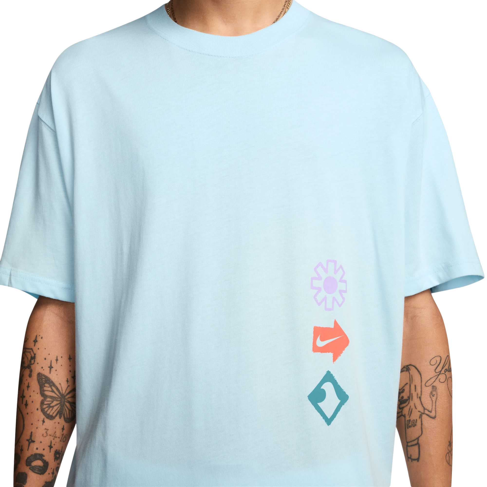 Nike Men's Sportswear Max90 Tee - Blue - BLUE Thumbnail View 3