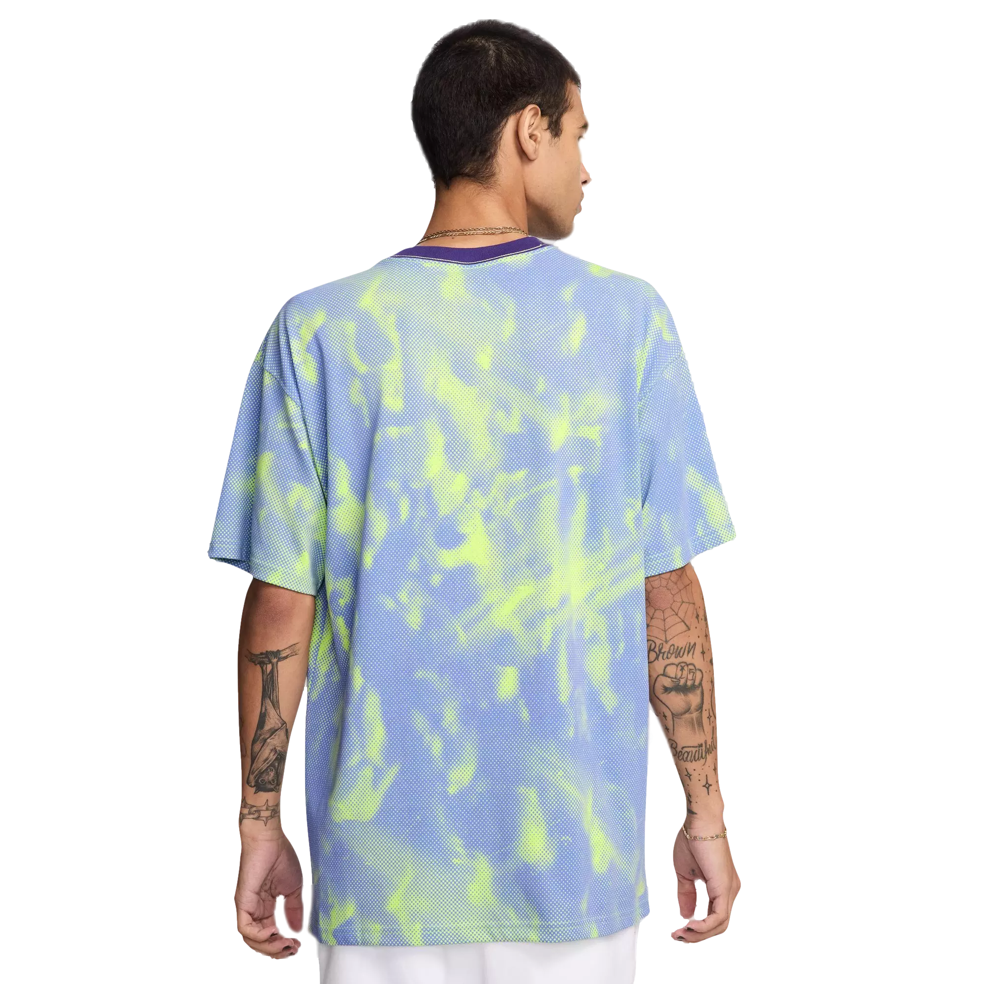 Nike Men's Sportswear Max90 Tee - Blue/Yellow - BLUE/YELLOW