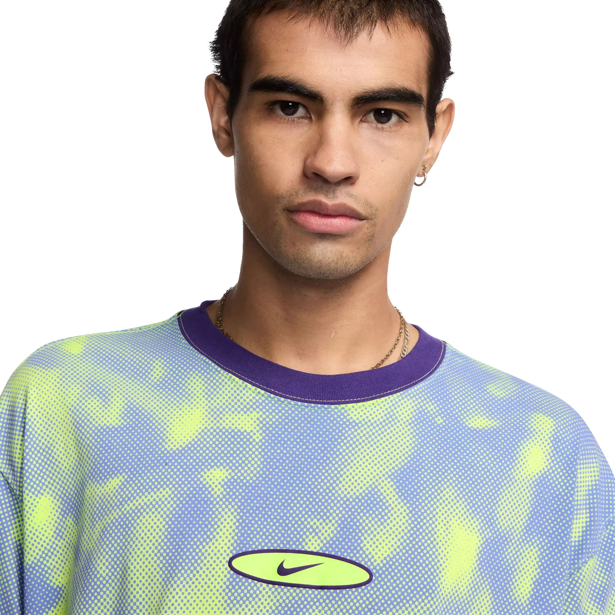 Nike Men's Sportswear Max90 Tee-Blue/Yellow - BLUE/YELLOW