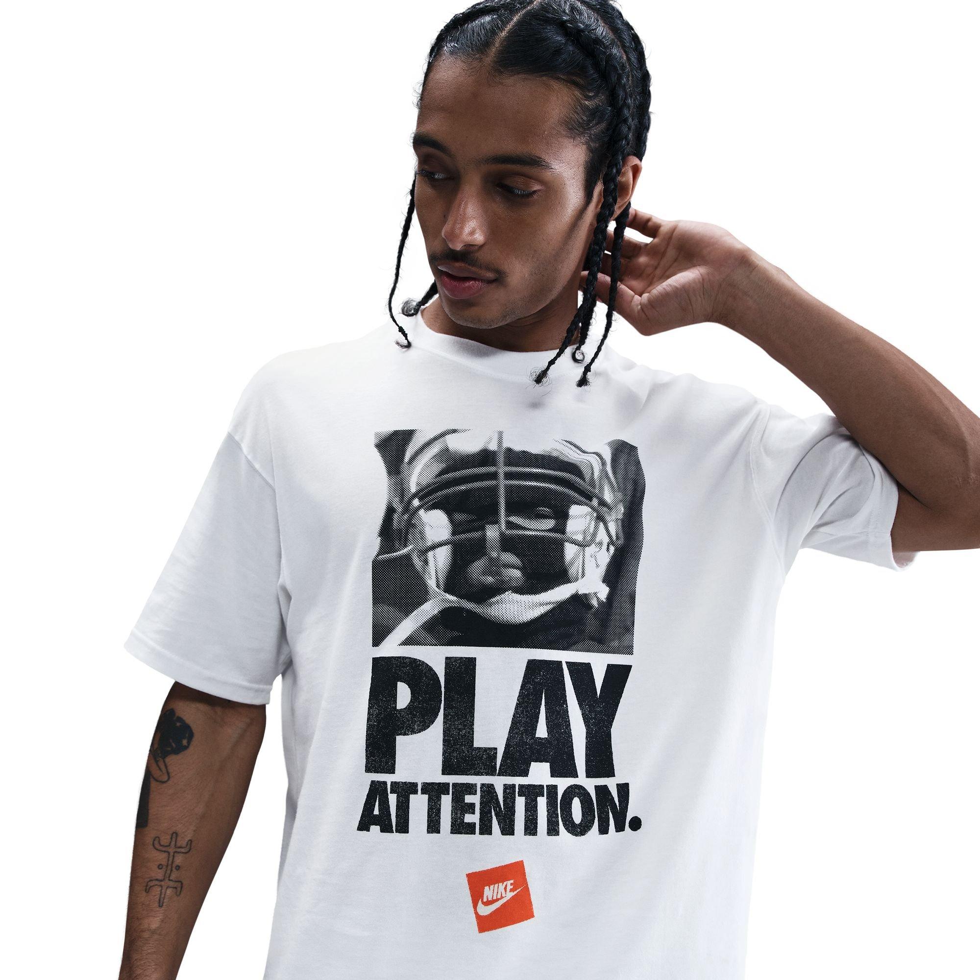 Nike Men's Sportswear Max90 Play Attention Graphic Tee - WHITE Thumbnail View 3