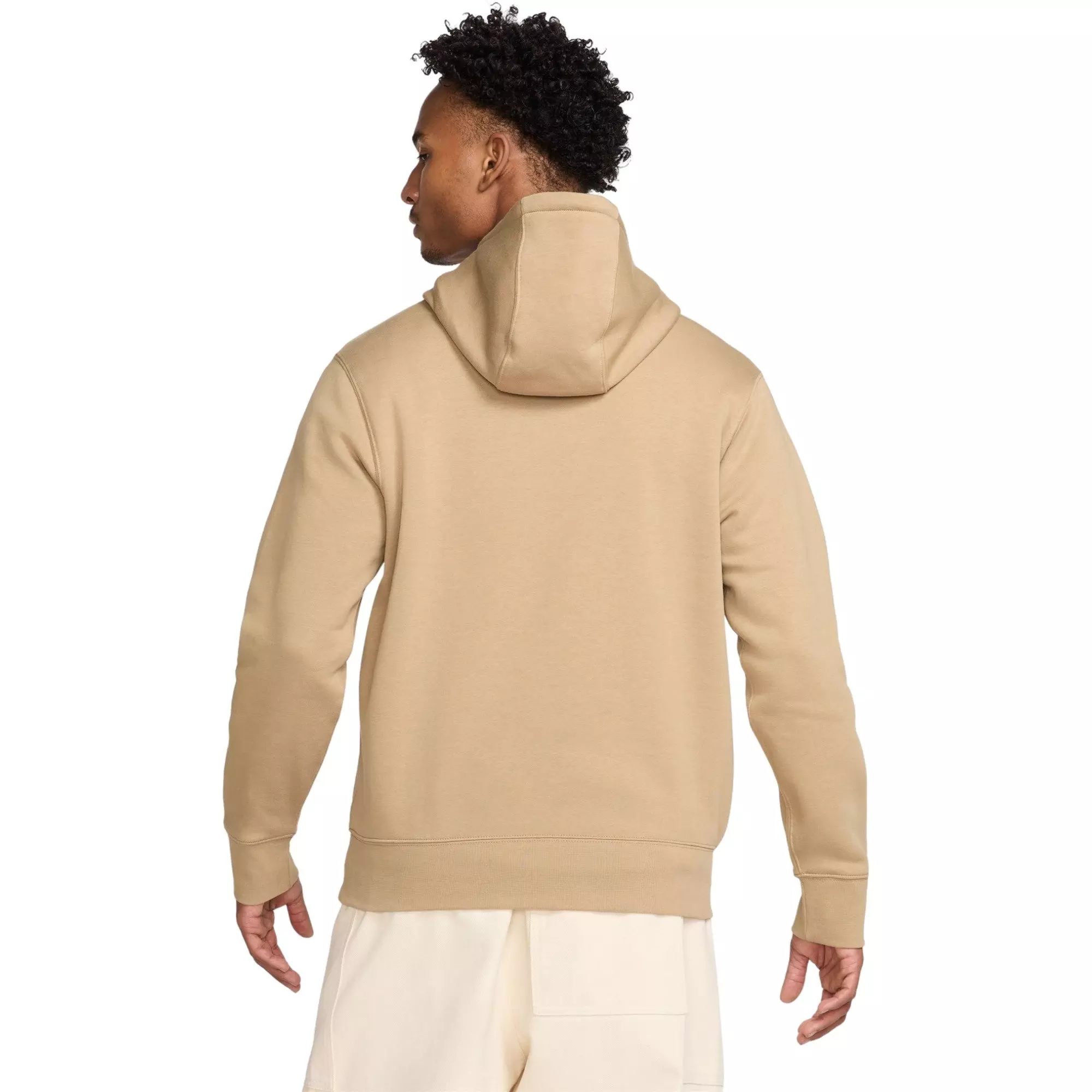 Nike Men's Club Pull-Over Fleece Hoodie - BEIGE