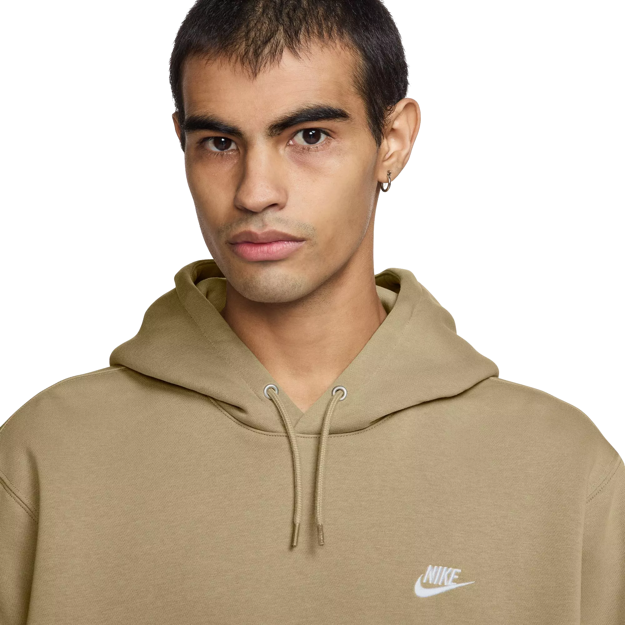 Nike Men's Club Pull-Over Fleece Hoodie - BEIGE
