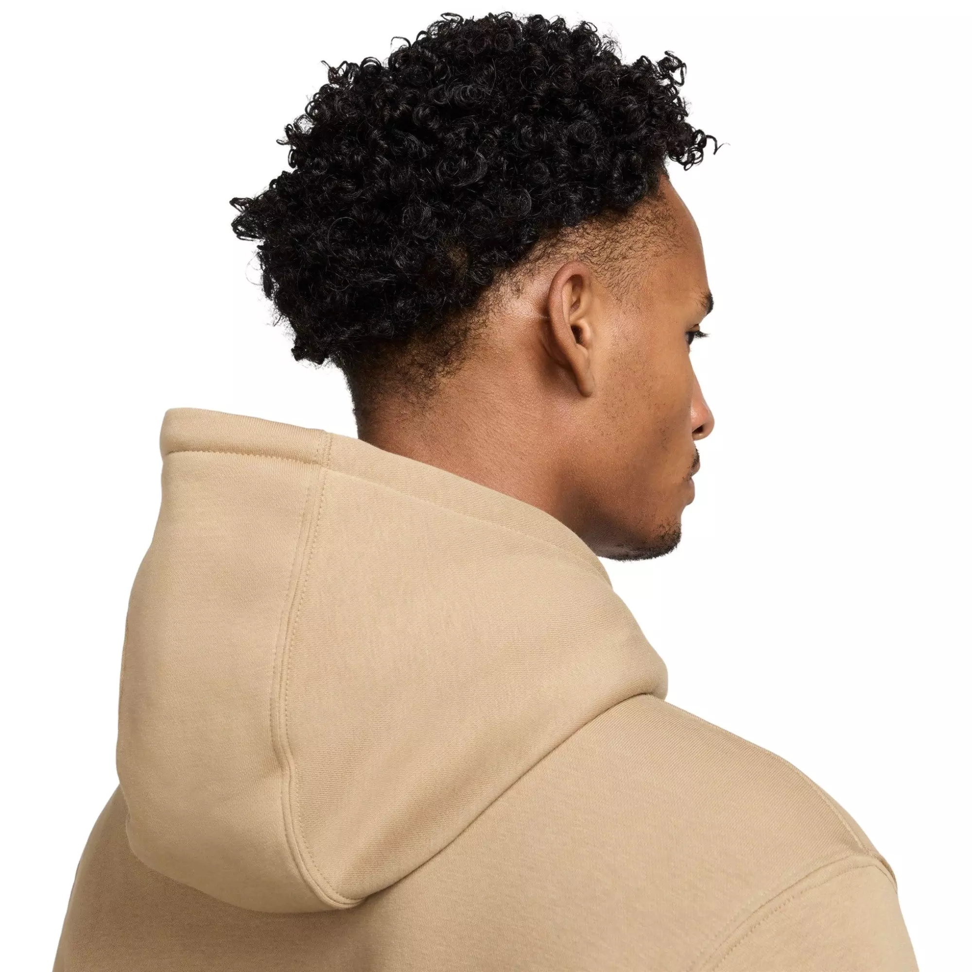 Nike Men's Club Pull-Over Fleece Hoodie - BEIGE