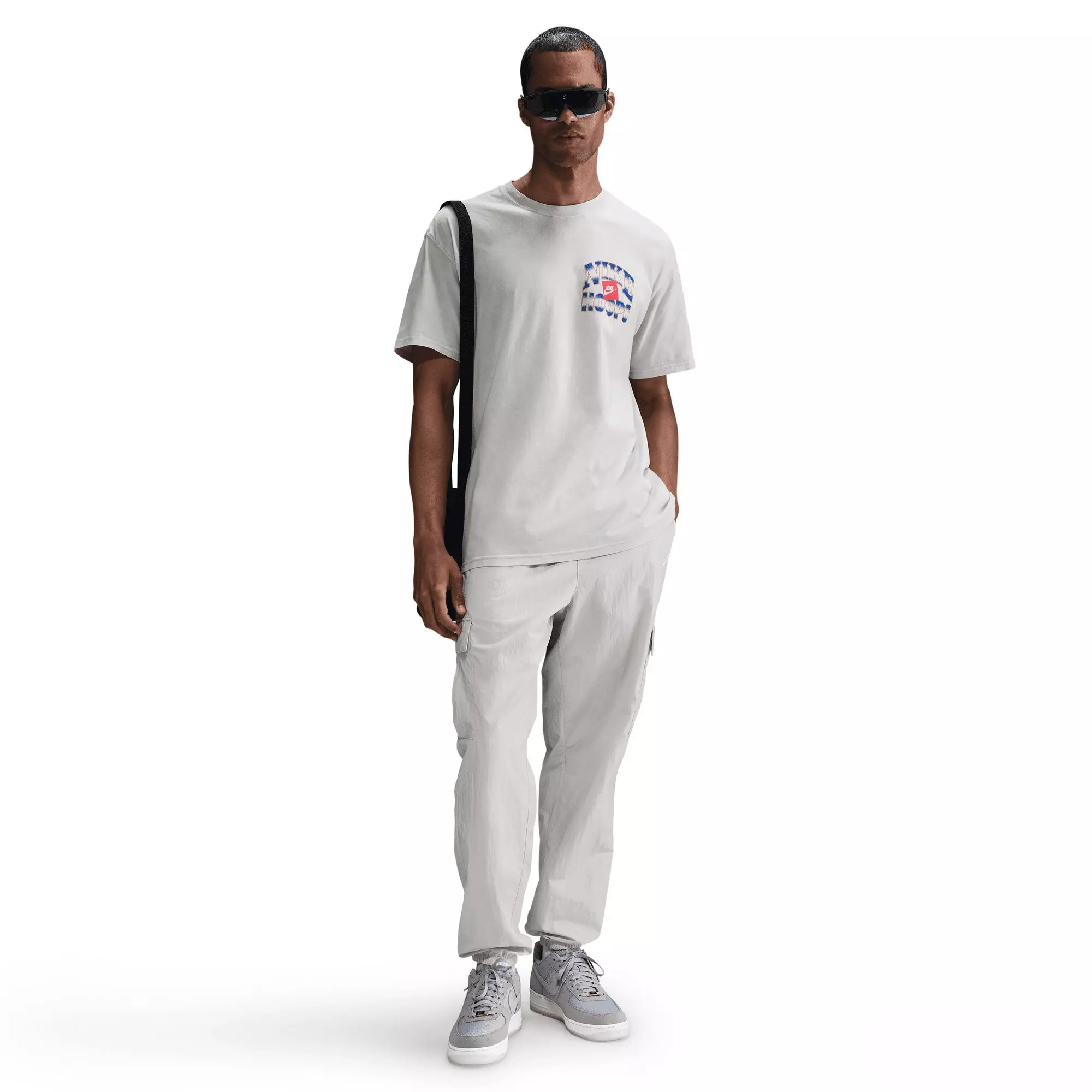 Nike Men's Max90 Basketball Tee - White - GREY