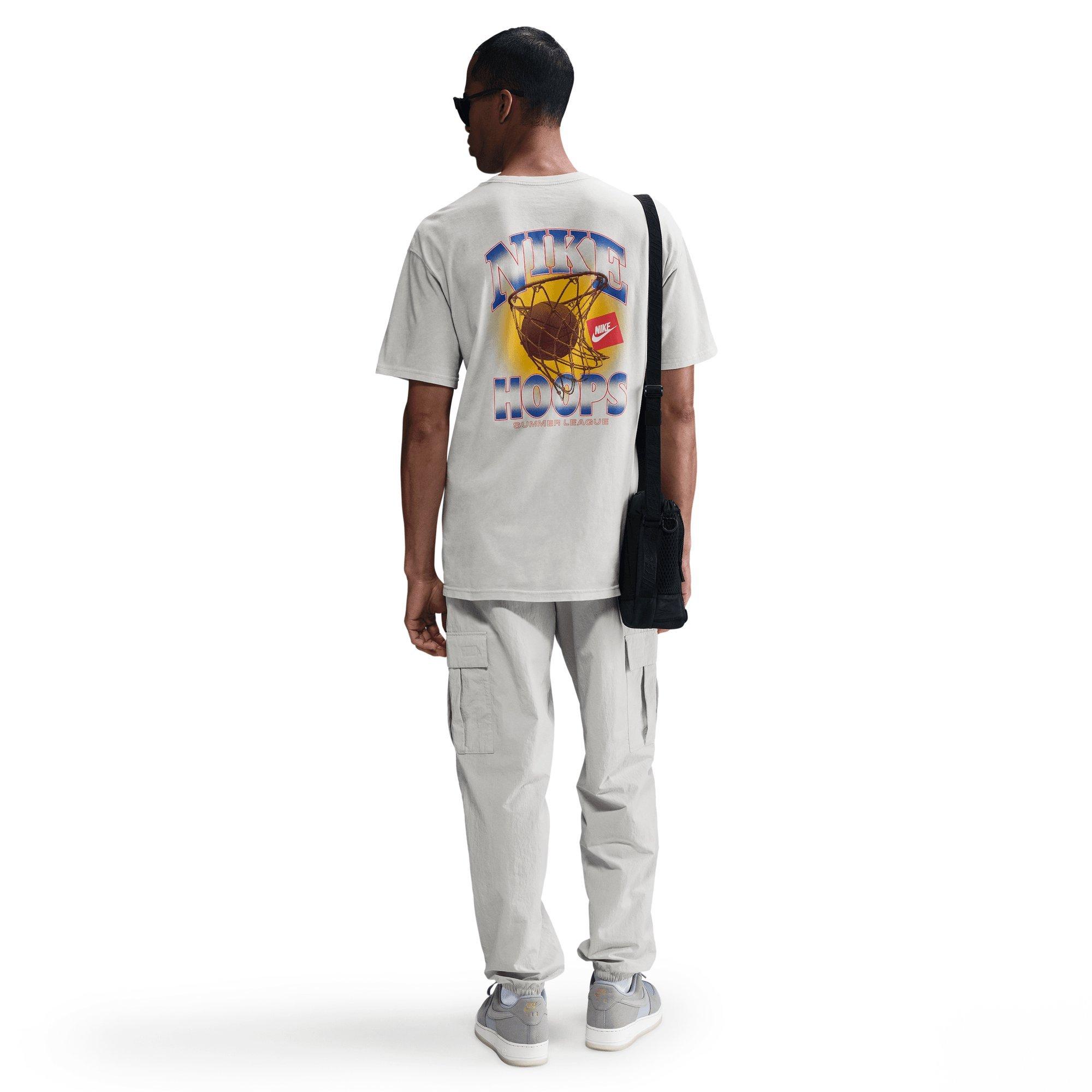 Nike Men's Max90 Basketball Tee - White - GREY Thumbnail View 2
