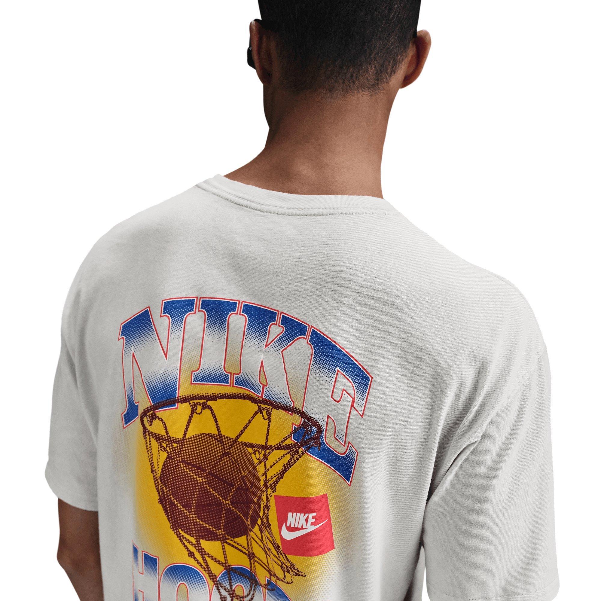 Nike Men's Max90 Basketball Tee - White - GREY Thumbnail View 4