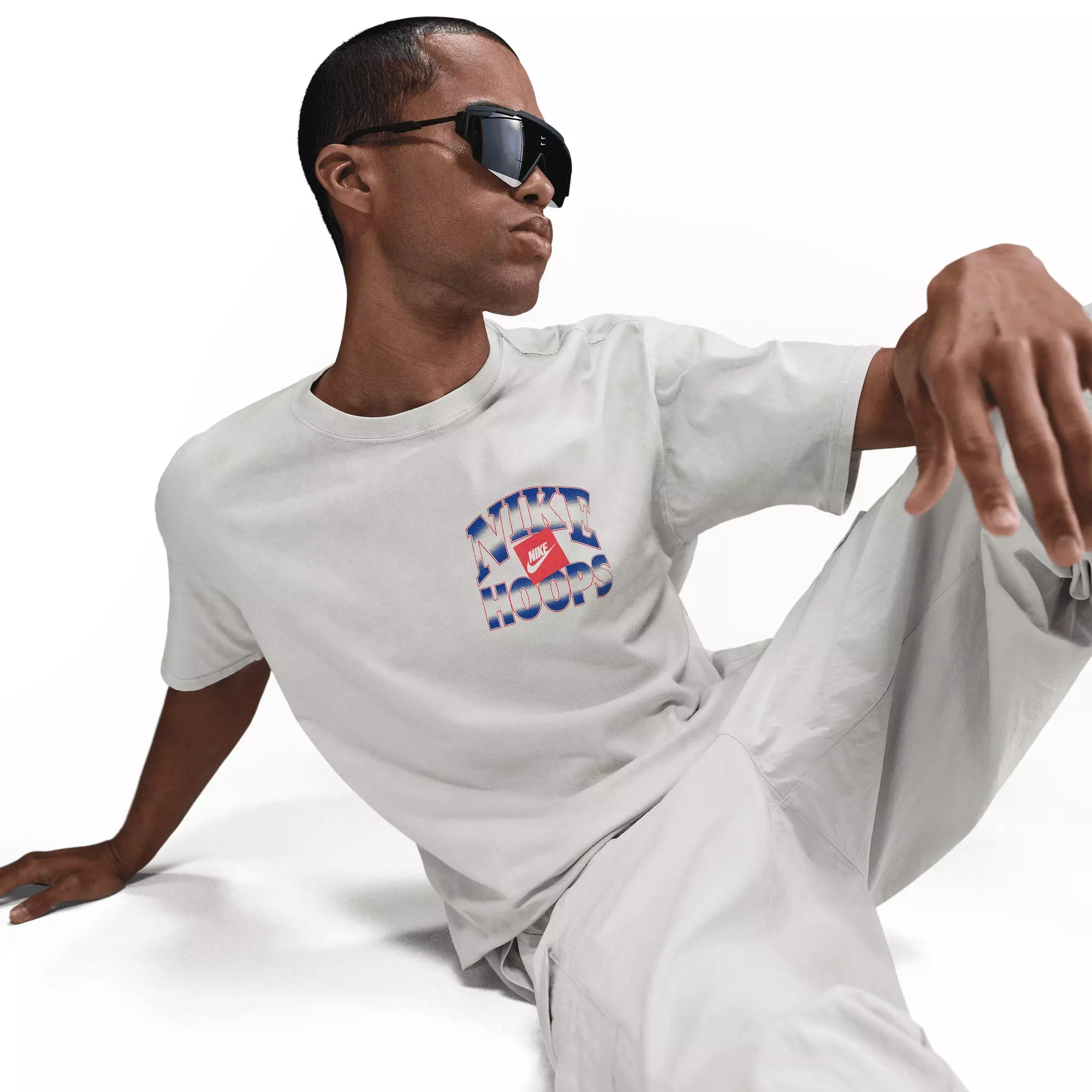 Nike Men's Max90 Basketball Tee - White - GREY