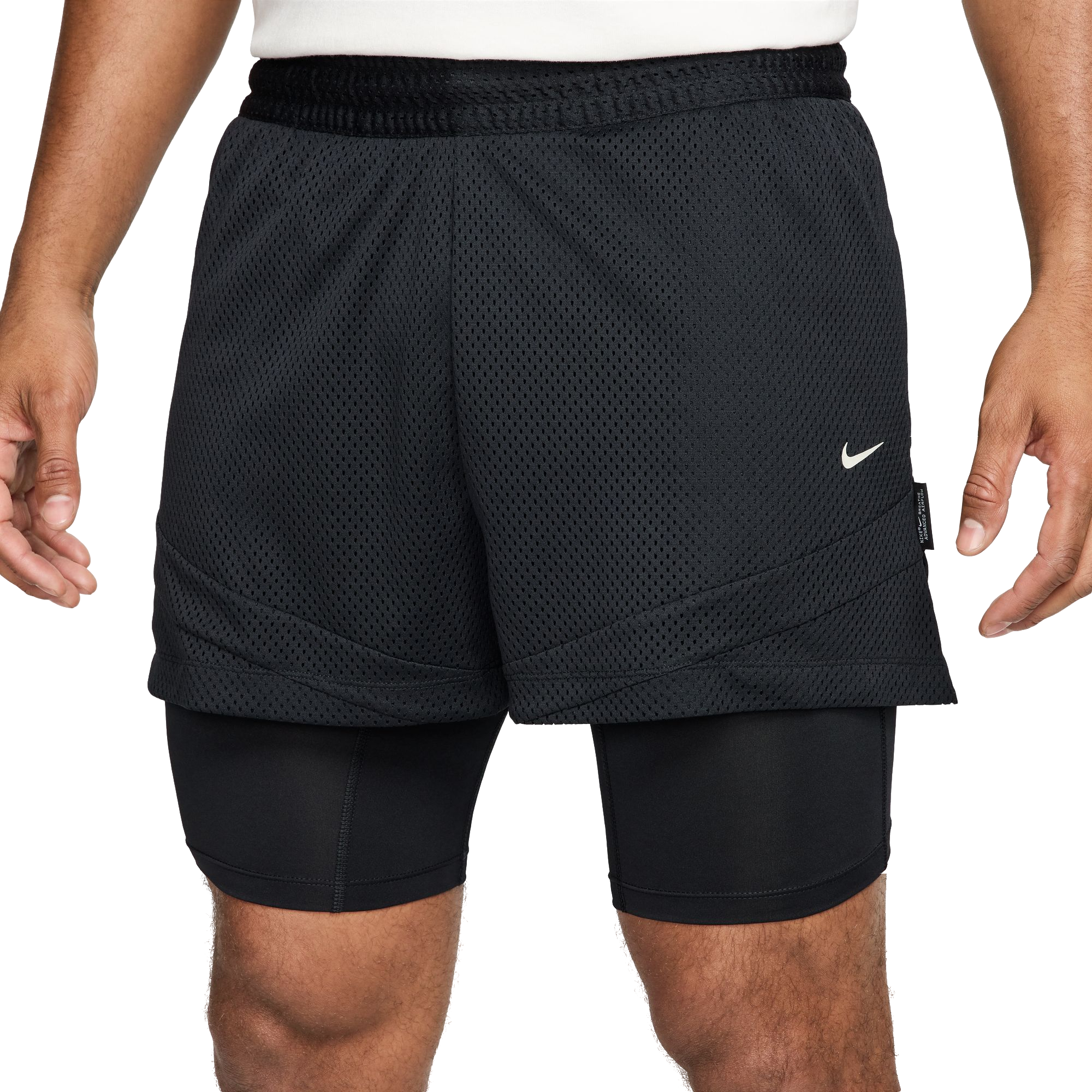 Nike Men's Icon Dri-FIT 4" 2-in-1 Basketball Shorts - BLACK Thumbnail View 1