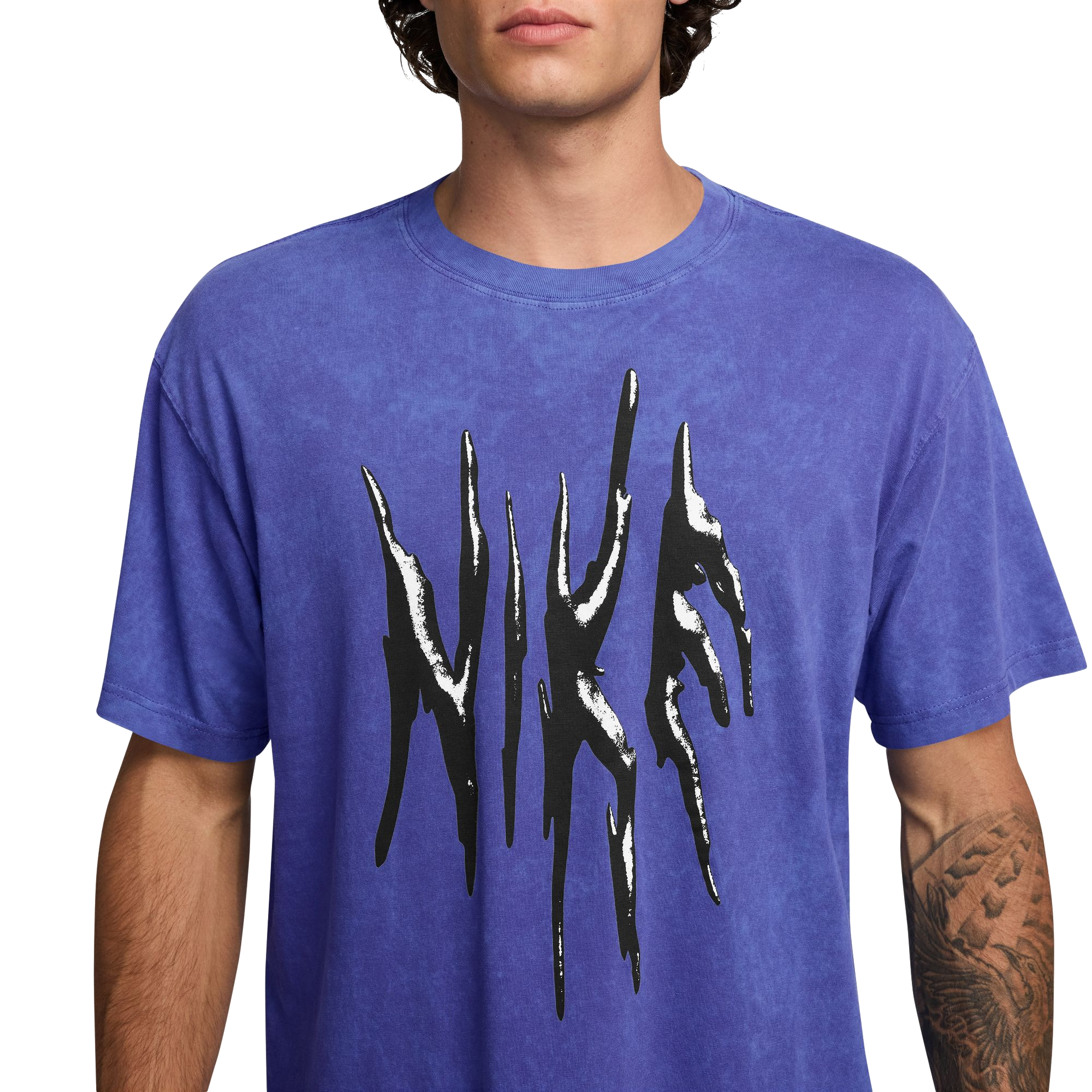 Nike Men's Max90 Basketball Tee - Blue - BLUE Thumbnail View 3