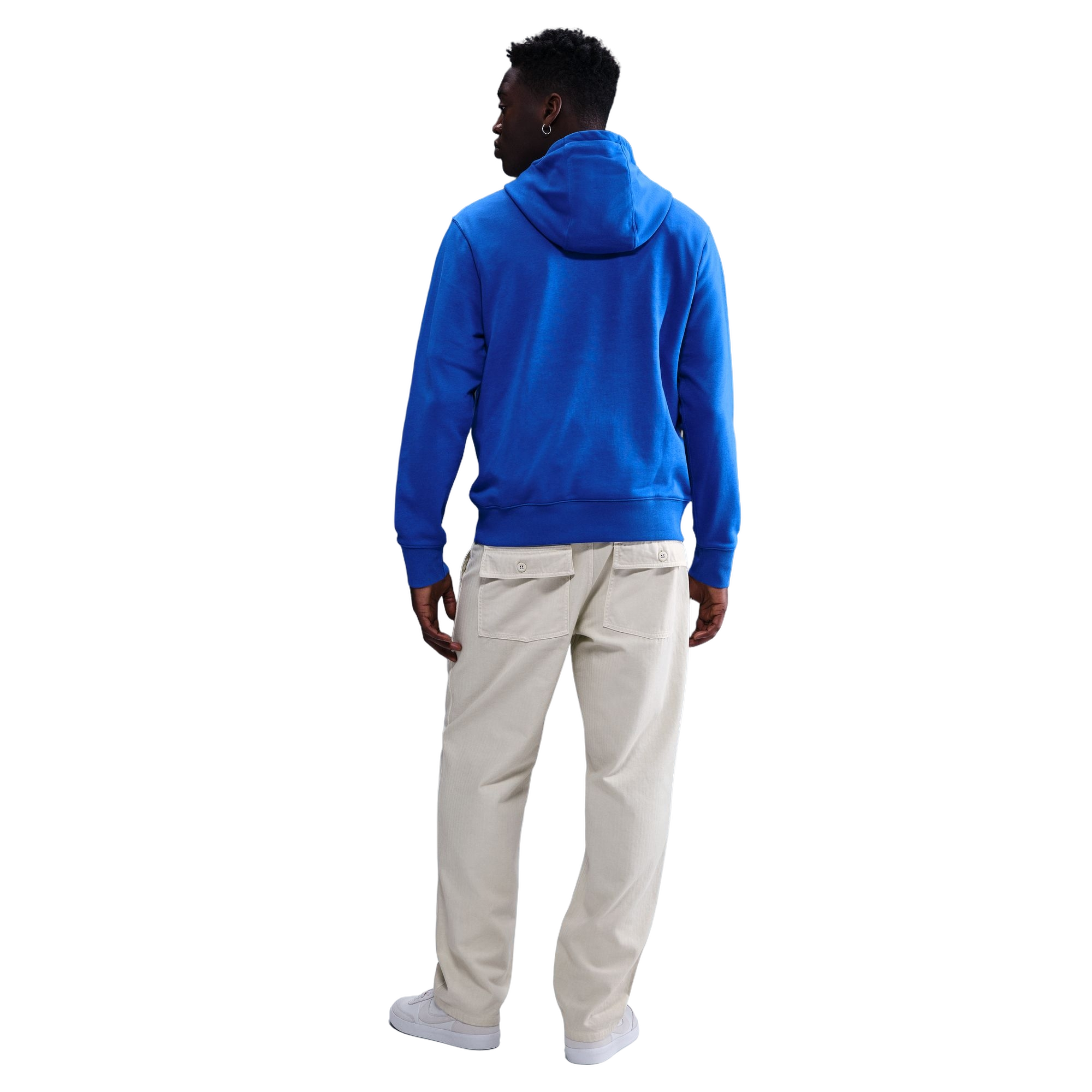 Nike Men's Club French Terry Pullover Hoodie - Blue - BLUE Thumbnail View 2