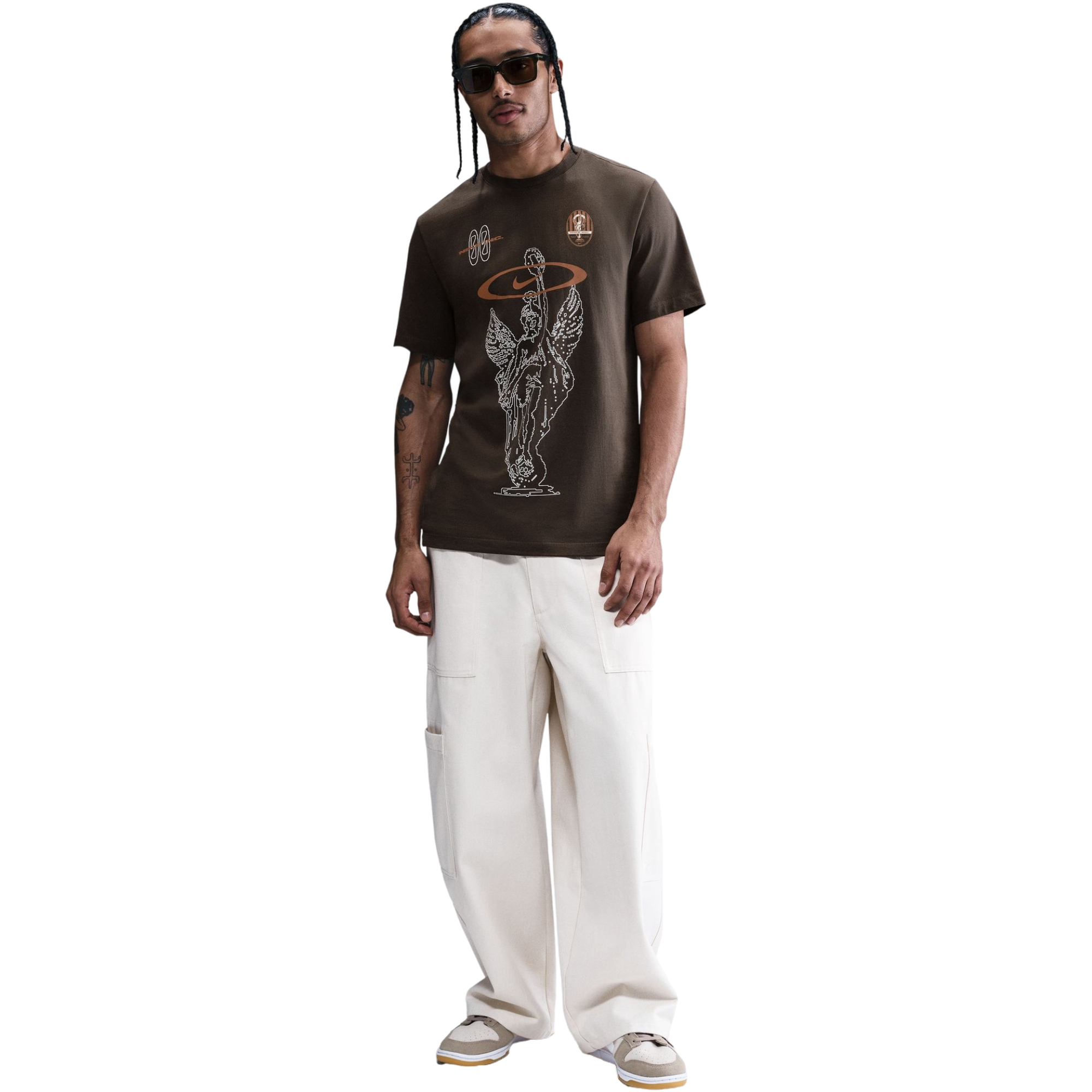Nike Men's Sportswear Victory Graphic Tee - Brown - BROWN Thumbnail View 1