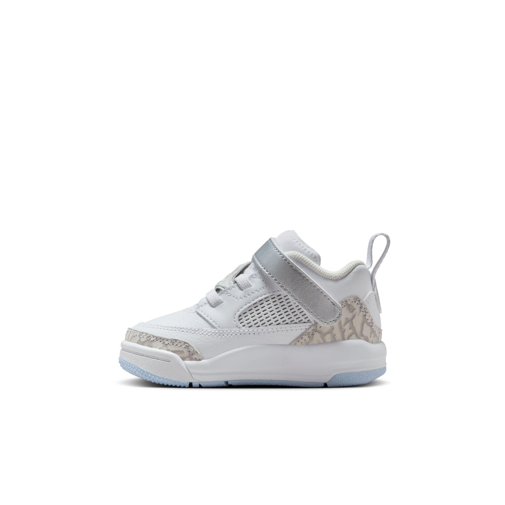 Jordan Spizike Low Toddler Boys' "White/Neutral Grey/Metallic Silver" Shoe