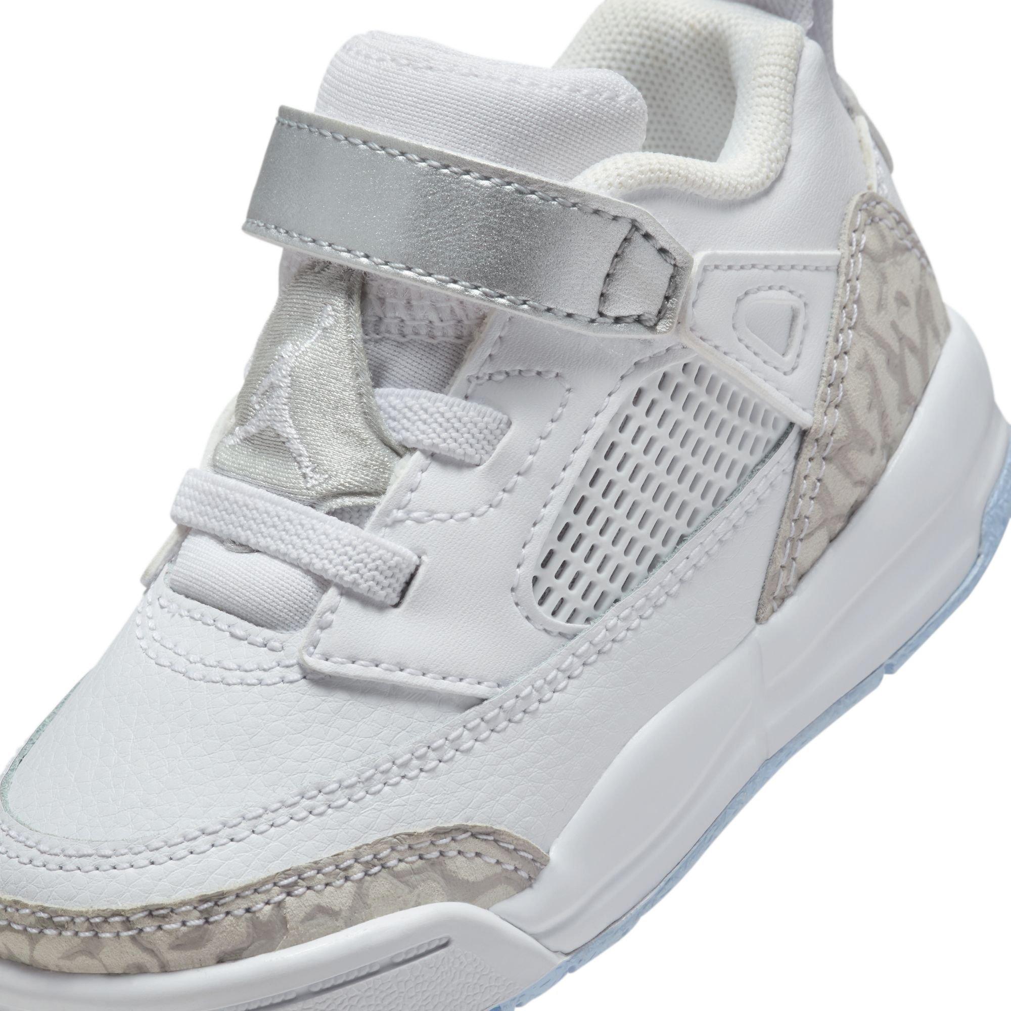 Jordan Spizike Low Toddler Boys' "White/Neutral Grey/Metallic Silver" Shoe