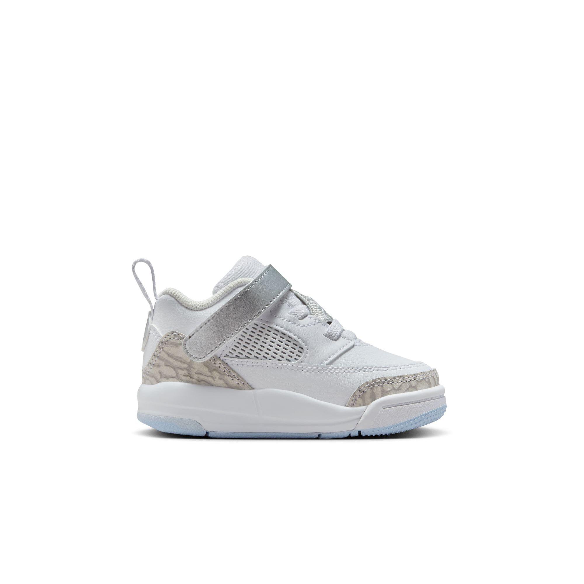 Jordan Spizike Low Toddler Boys' "White/Neutral Grey/Metallic Silver" Shoe