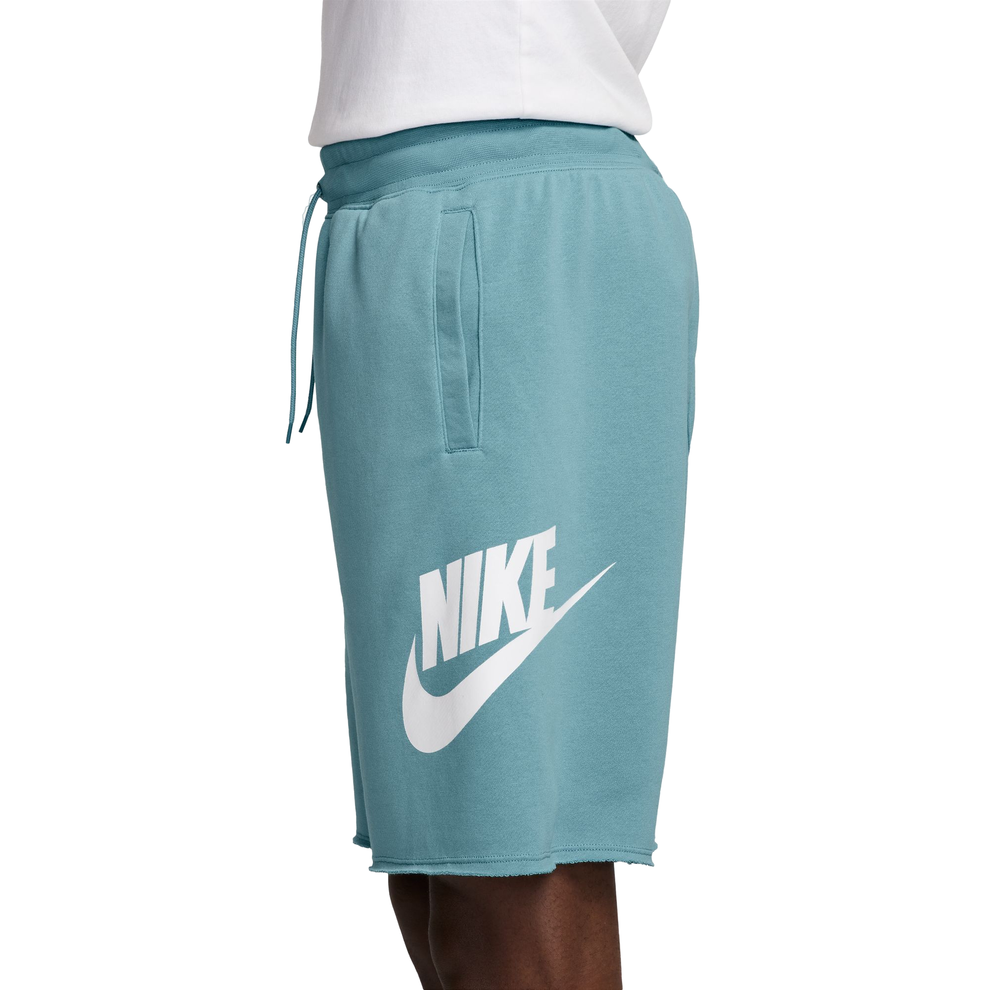 Nike Men's Club French Terry Alumni Shorts - Blue - BLUE Thumbnail View 4