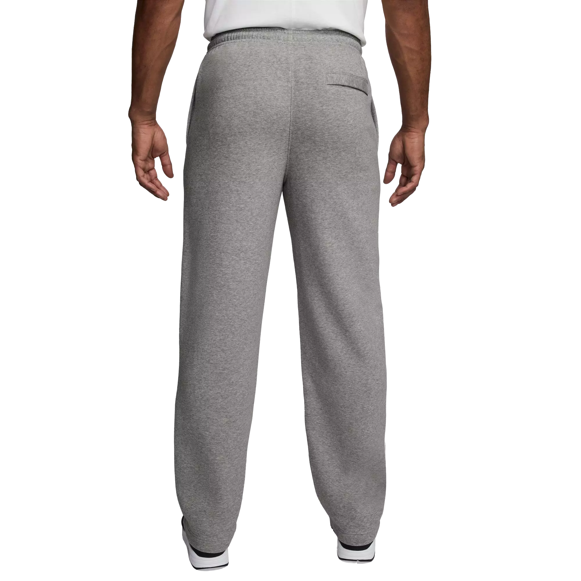 Nike Men's Club Open Hem Brushed Fleece Pants - Grey - GREY