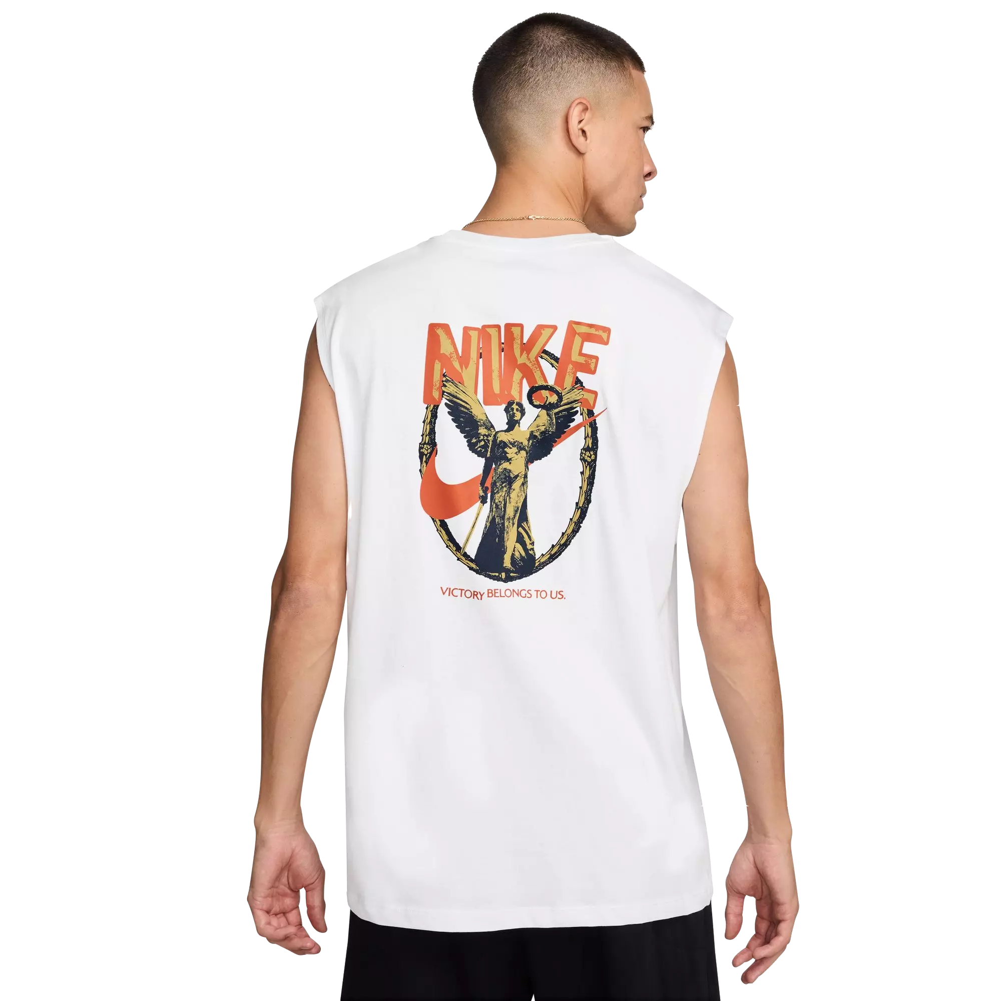 Nike Men's Sleveless Fitness Tee - WHITE