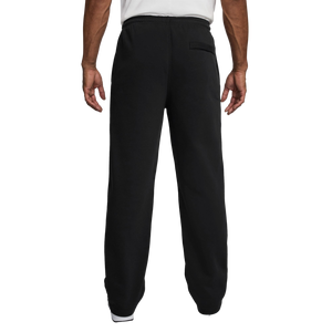 Nike Men's Club Open Hem Brushed Fleece Pants-Black