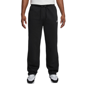 Nike Men's Club Open Hem Brushed Fleece Pants-Black