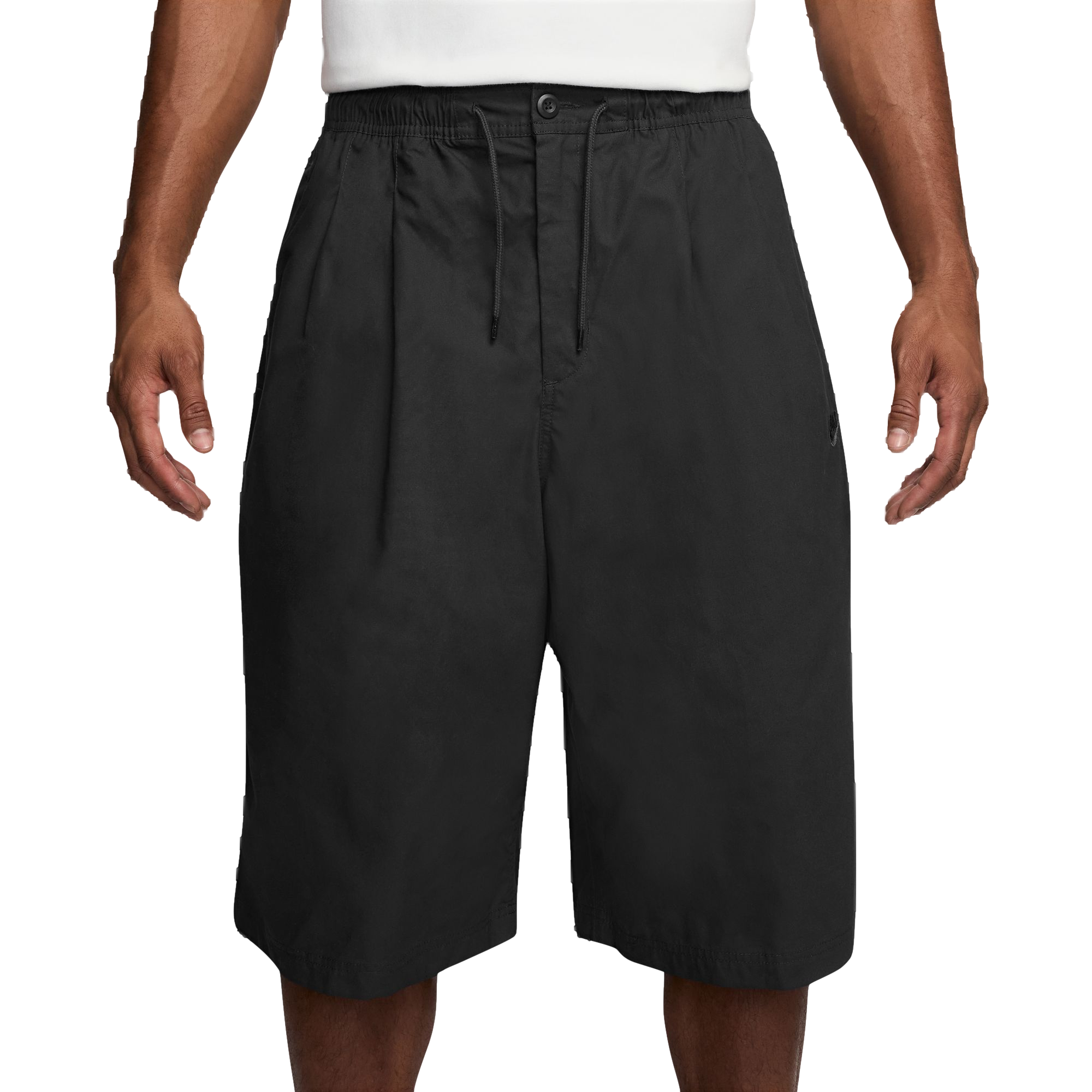 Nike Men's Club Oversized Seoul Shorts - Black - BLACK Thumbnail View 1