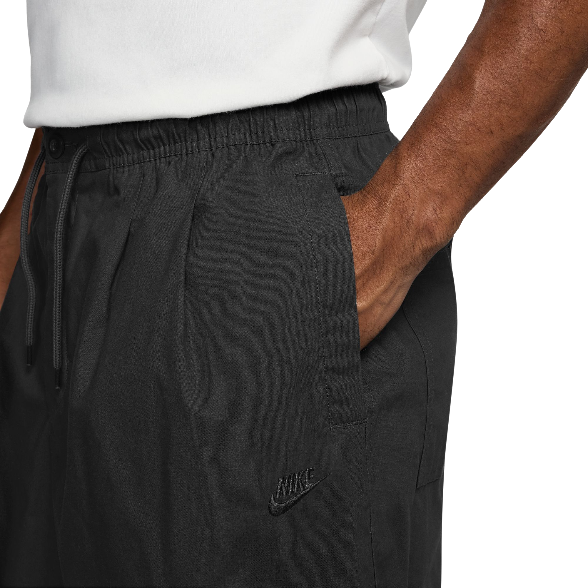 Nike Men's Club Oversized Seoul Shorts - Black - BLACK Thumbnail View 3