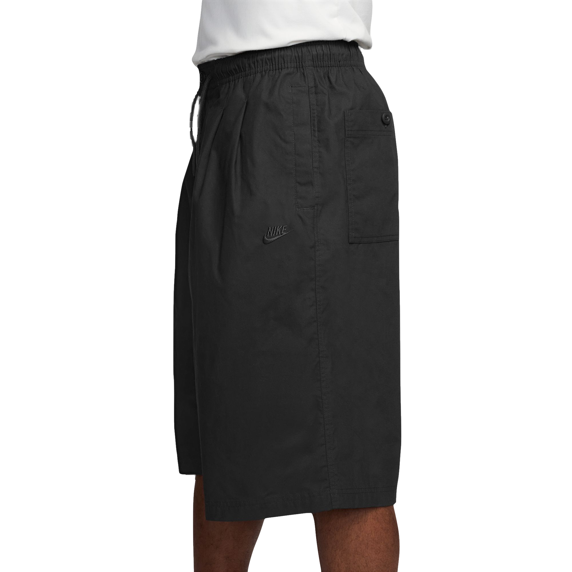 Nike Men's Club Oversized Seoul Shorts - Black - BLACK Thumbnail View 4