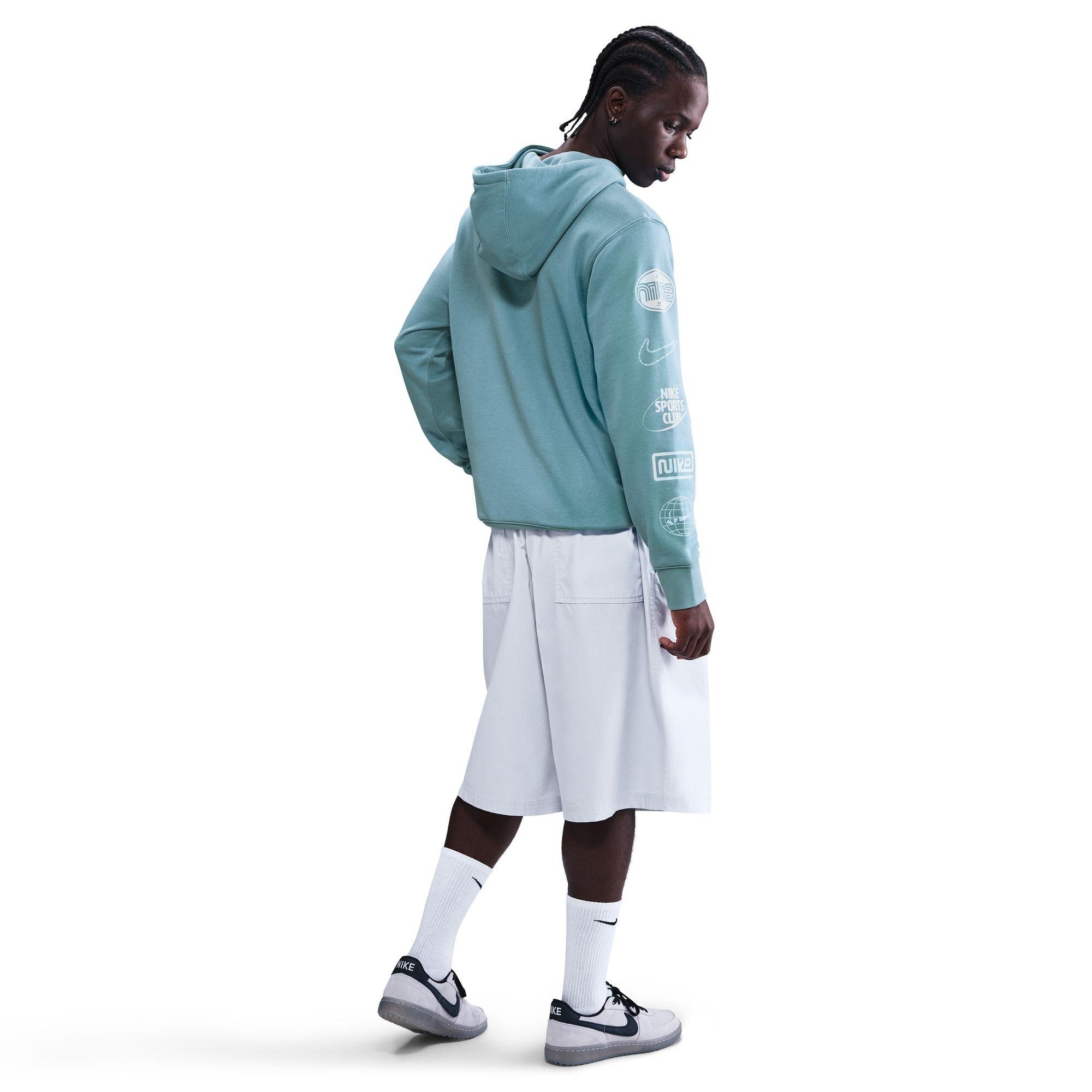 Nike Men's Club Pull-Over French Terry Hoodie - BLUE Thumbnail View 2