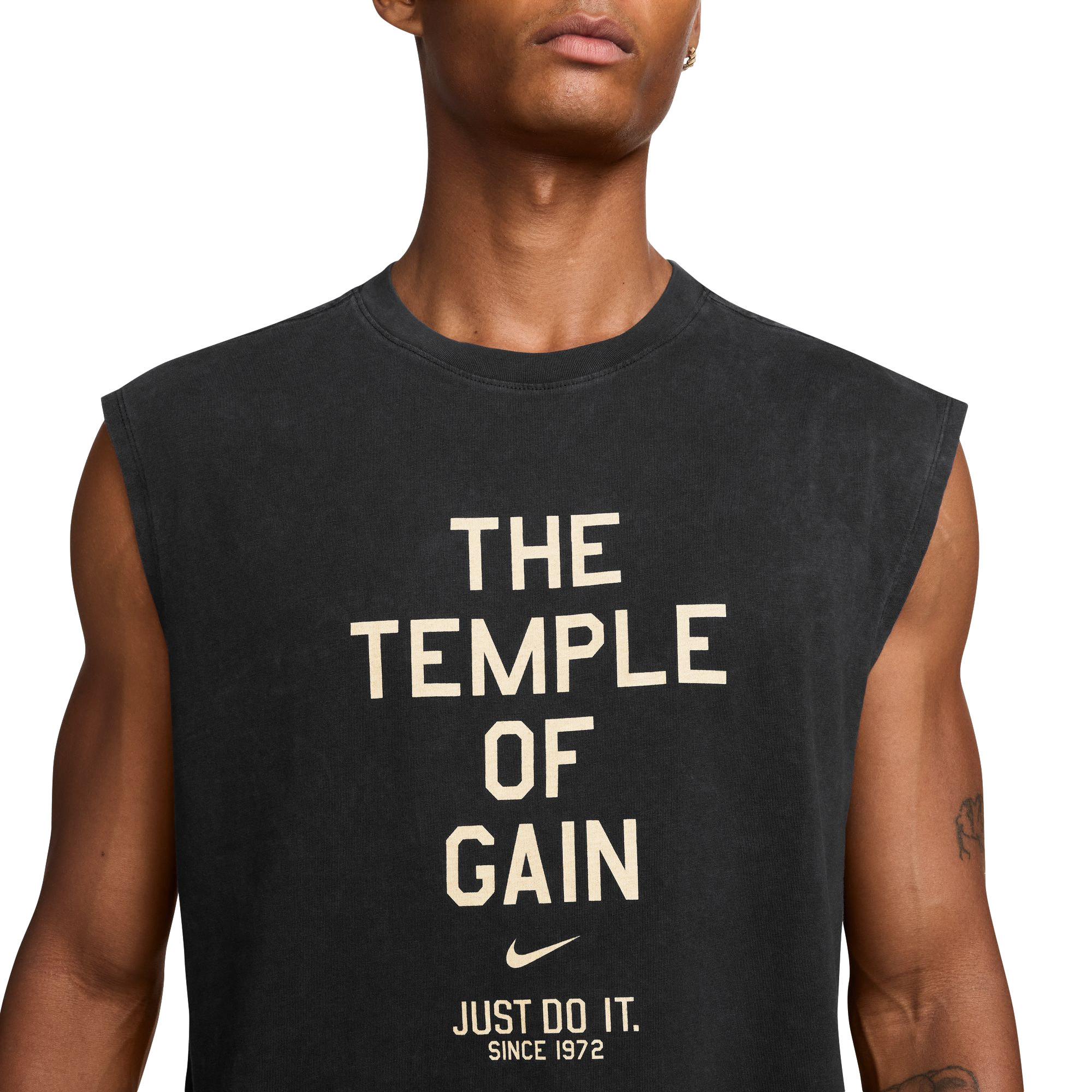 Nike Men's Sleveless Tee - BLACK Thumbnail View 3