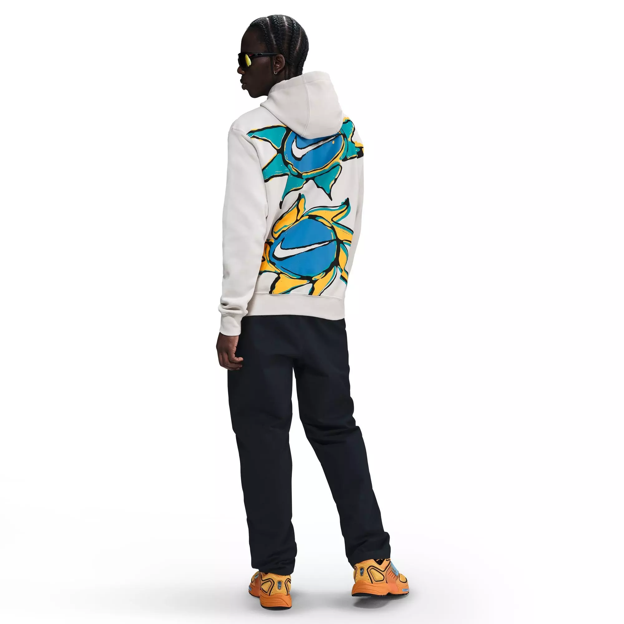Nike Men's Club Pull-Over Fleece Hoodie - Off/White - OFF-WHITE