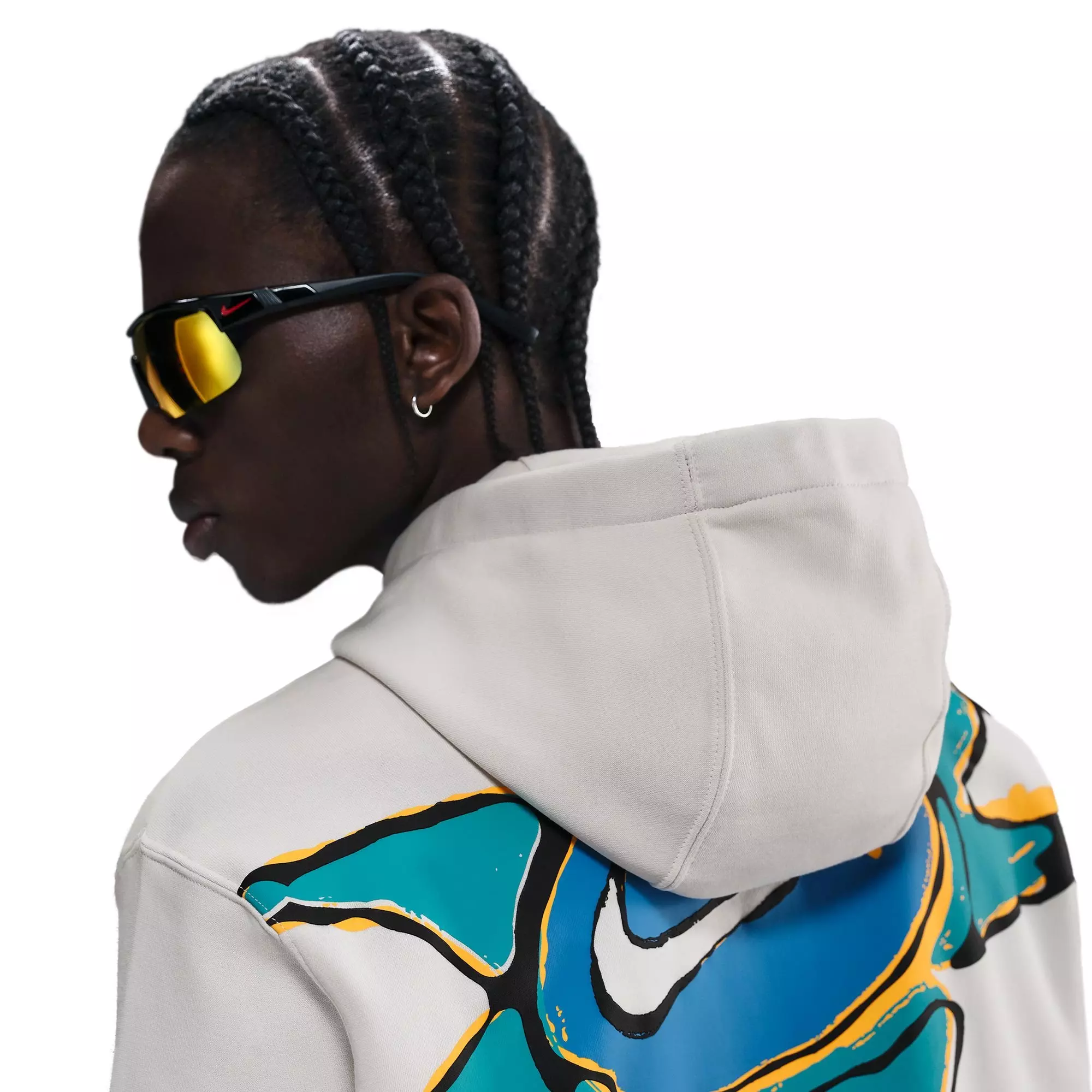 Nike Men's Club Pull-Over Fleece Hoodie - Off/White - OFF-WHITE