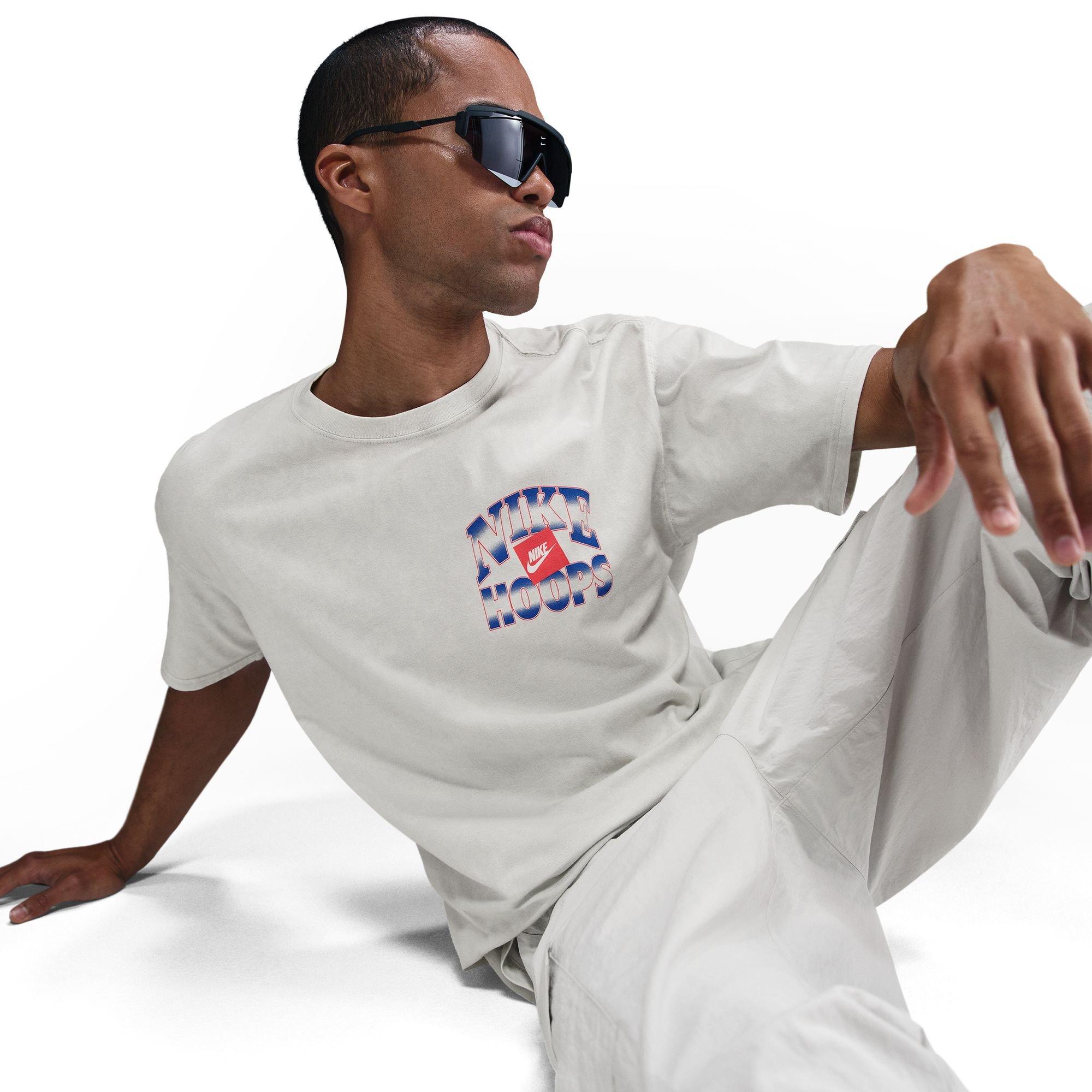 Nike Men's Max90 Basketball Graphic Tee - Grey - GREY Thumbnail View 5