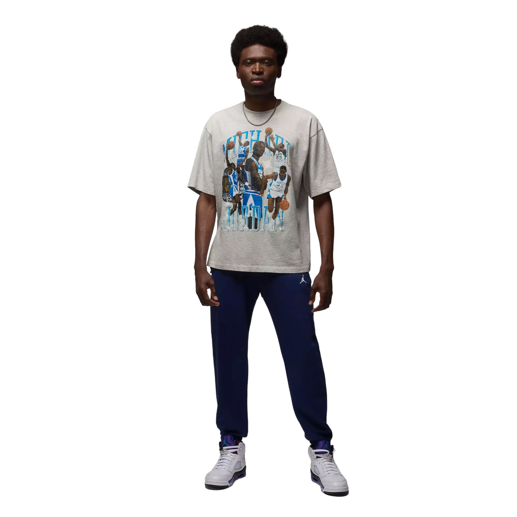 Jordan Men's Concert UNC Oversized Tee - Grey - GREY