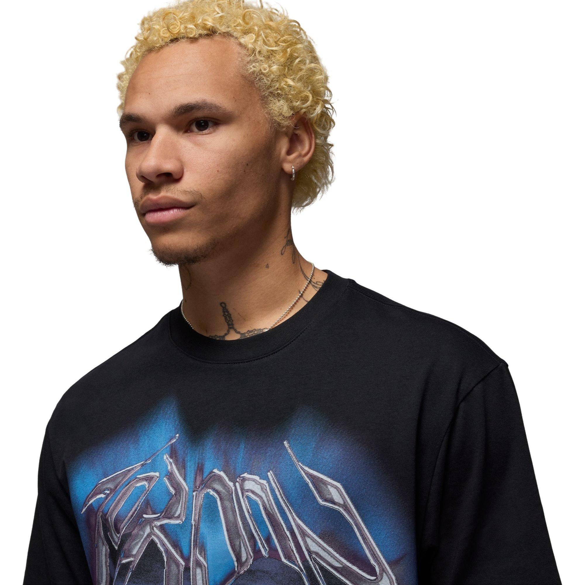 Jordan Men's Sport Dri-FIT Graphic Tee-Black - BLACK Thumbnail View 3