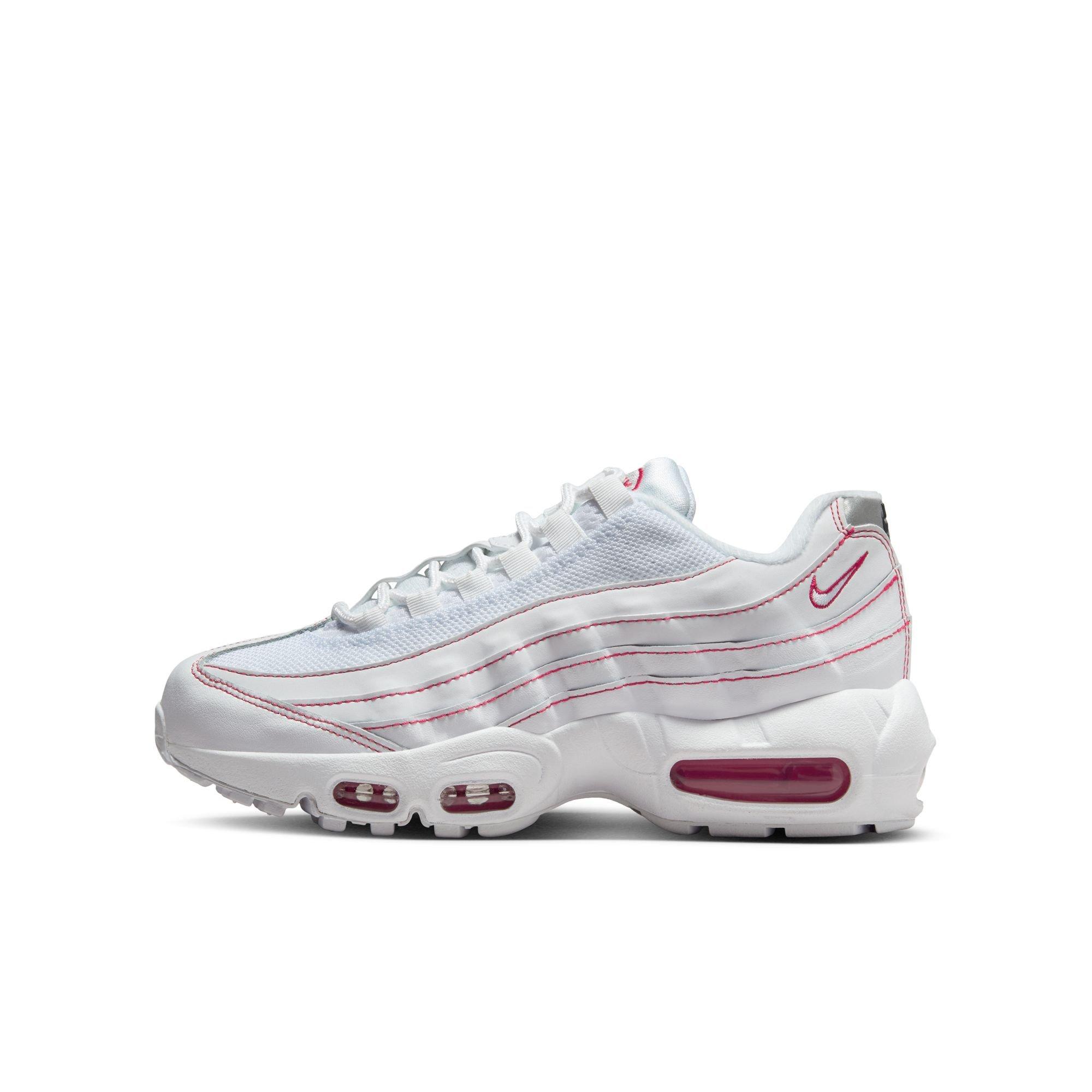 Nike Air Max 95 Recraft Grade School Boys' "White/University Red/Wolf Grey" Shoe