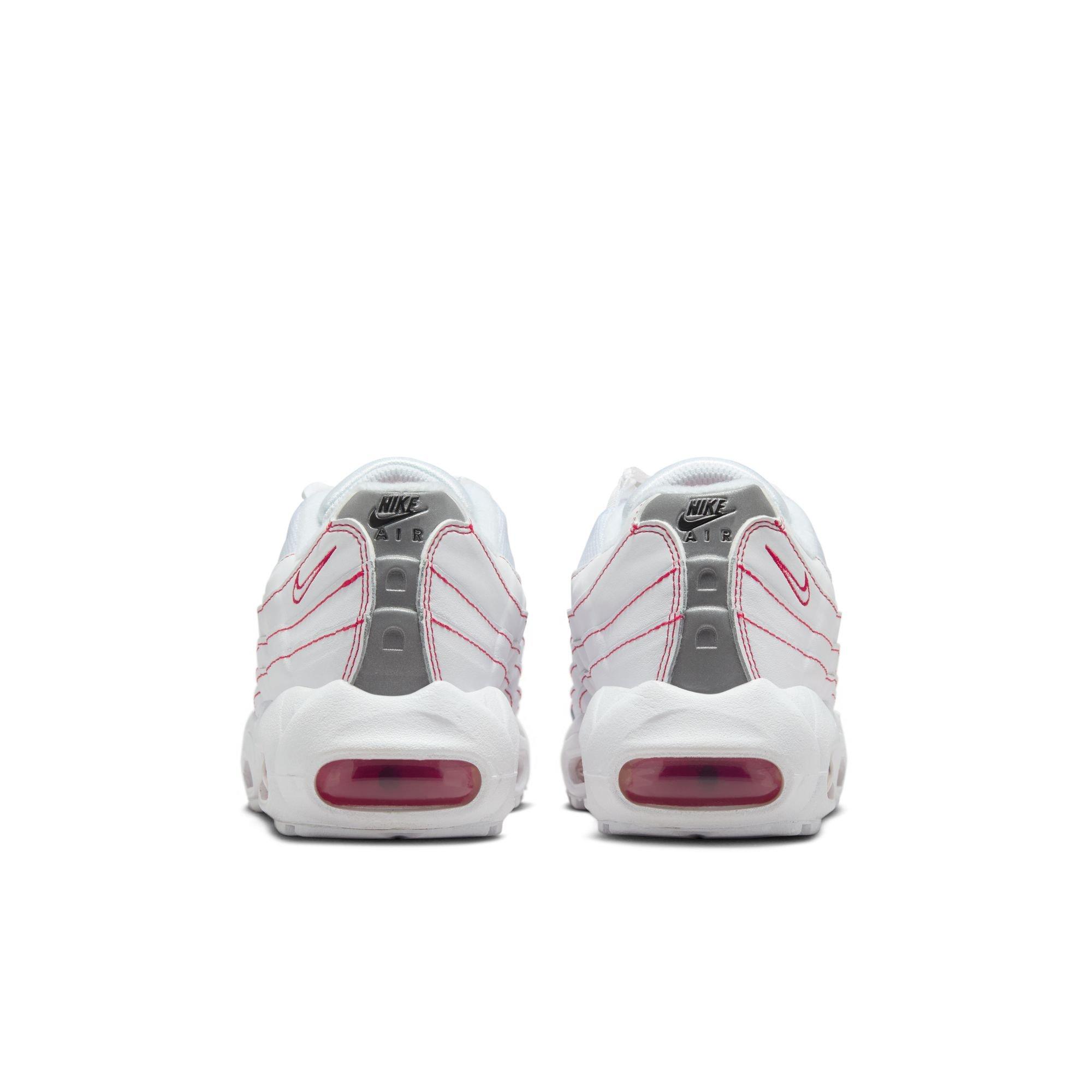 Nike Air Max 95 Recraft Grade School Boys' "White/University Red/Wolf Grey" Shoe