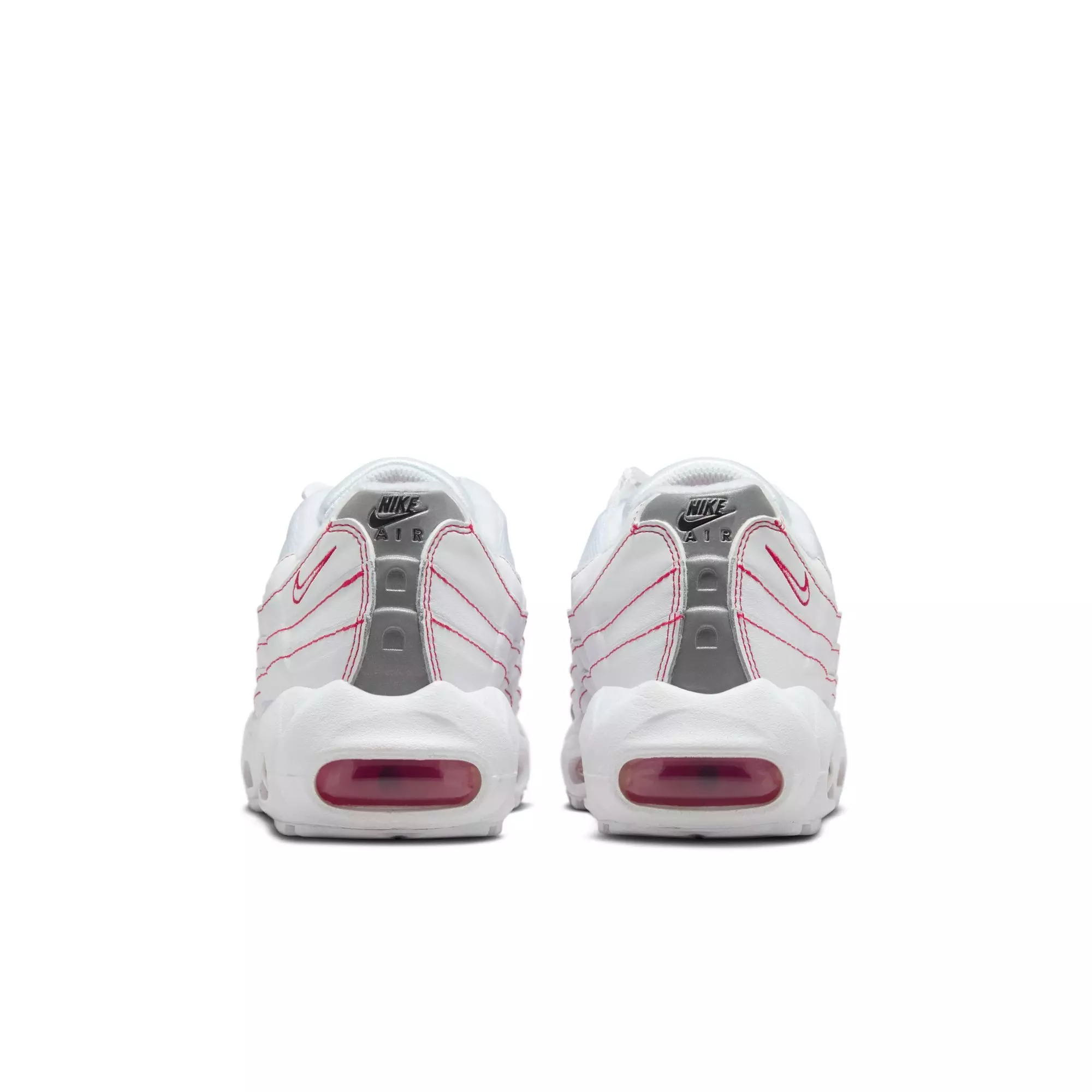 Nike Air Max 95 Recraft "White/University Red/Wolf Grey" Grade School Boys' Shoe - WHITE/RED