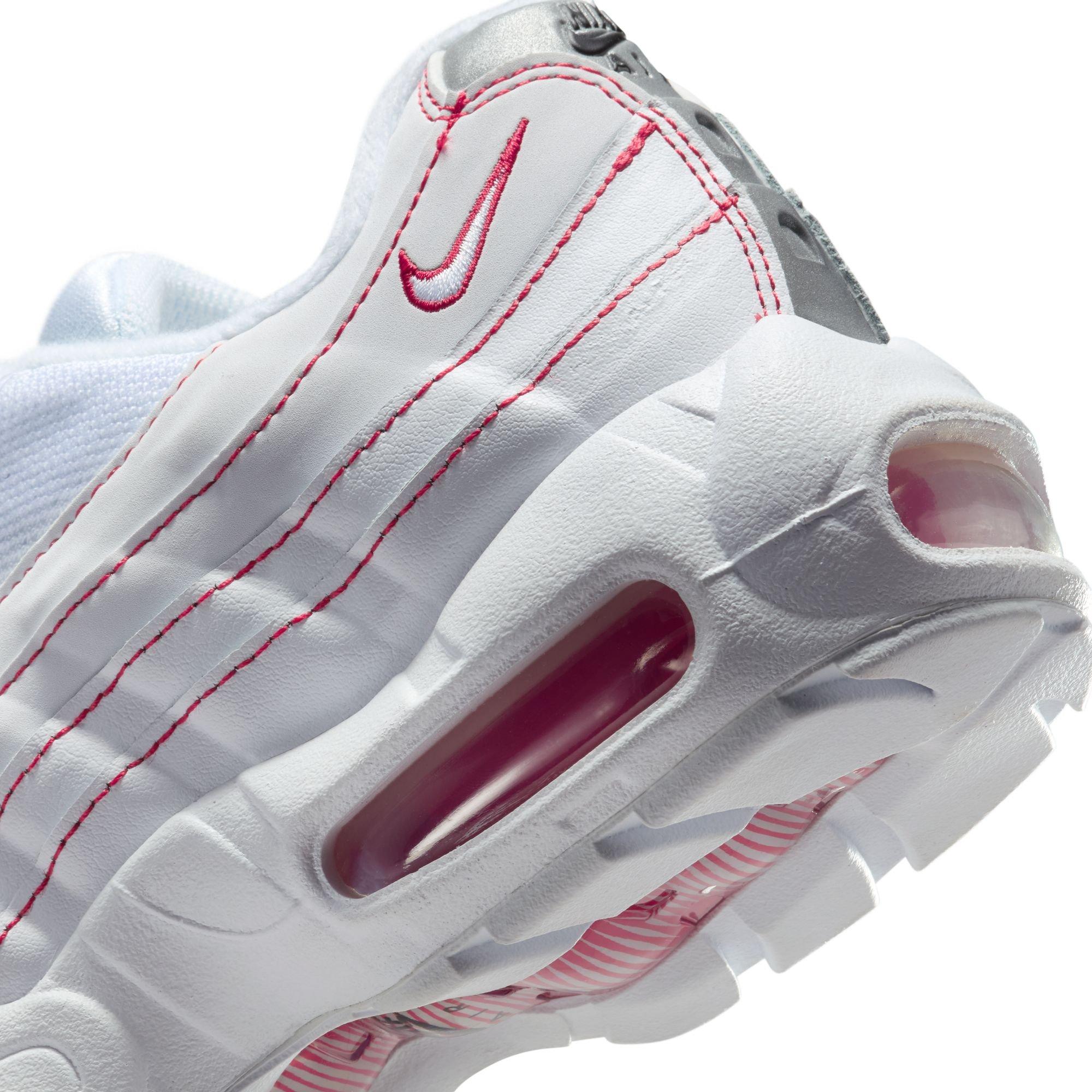 Nike Air Max 95 Recraft Grade School Boys' "White/University Red/Wolf Grey" Shoe