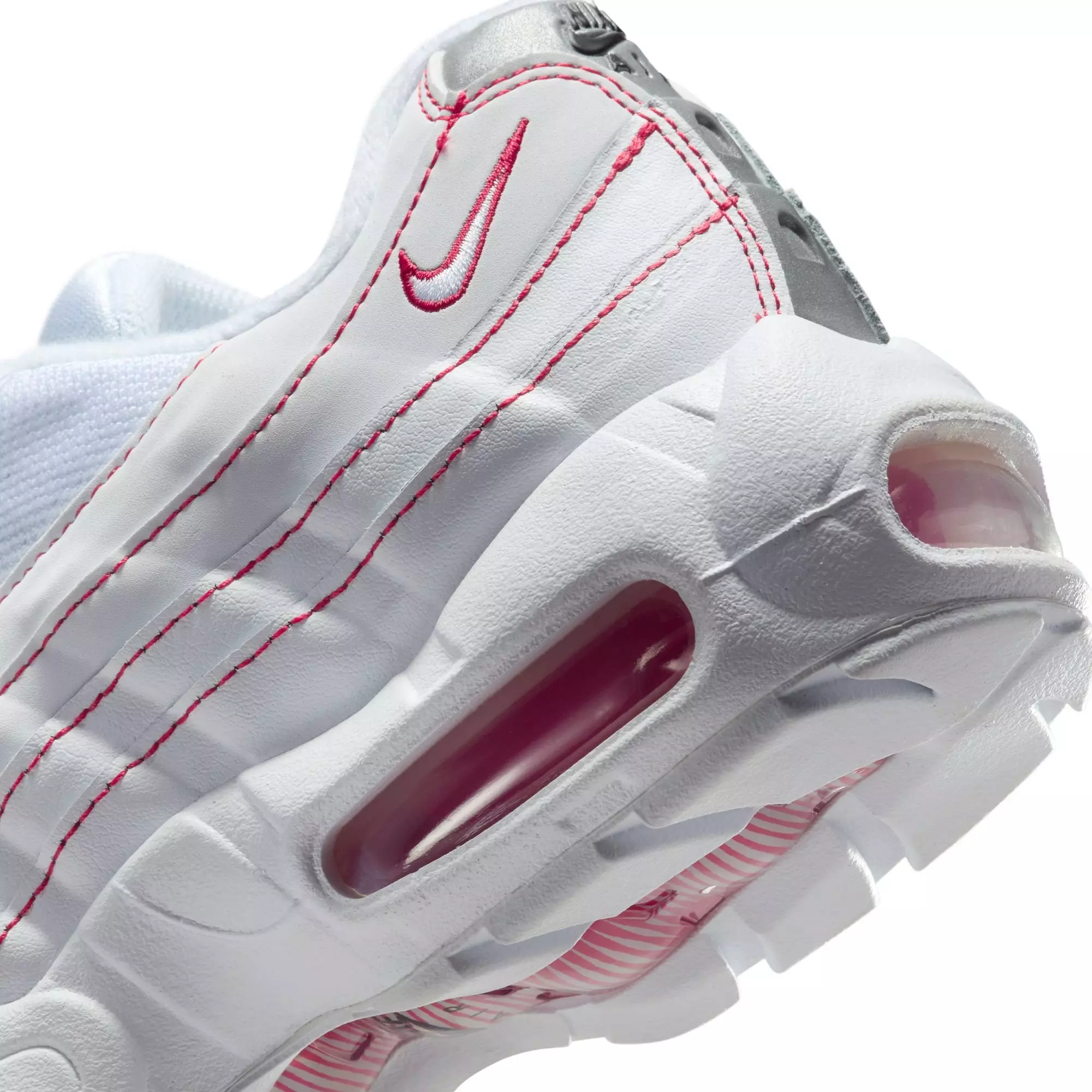 Nike Air Max 95 Recraft "White/University Red/Wolf Grey" Grade School Boys' Shoe - WHITE/RED
