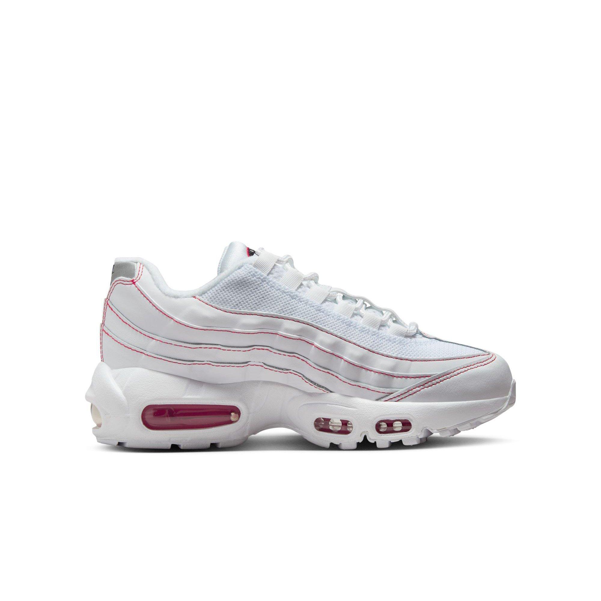 Nike Air Max 95 Recraft Grade School Boys' "White/University Red/Wolf Grey" Shoe
