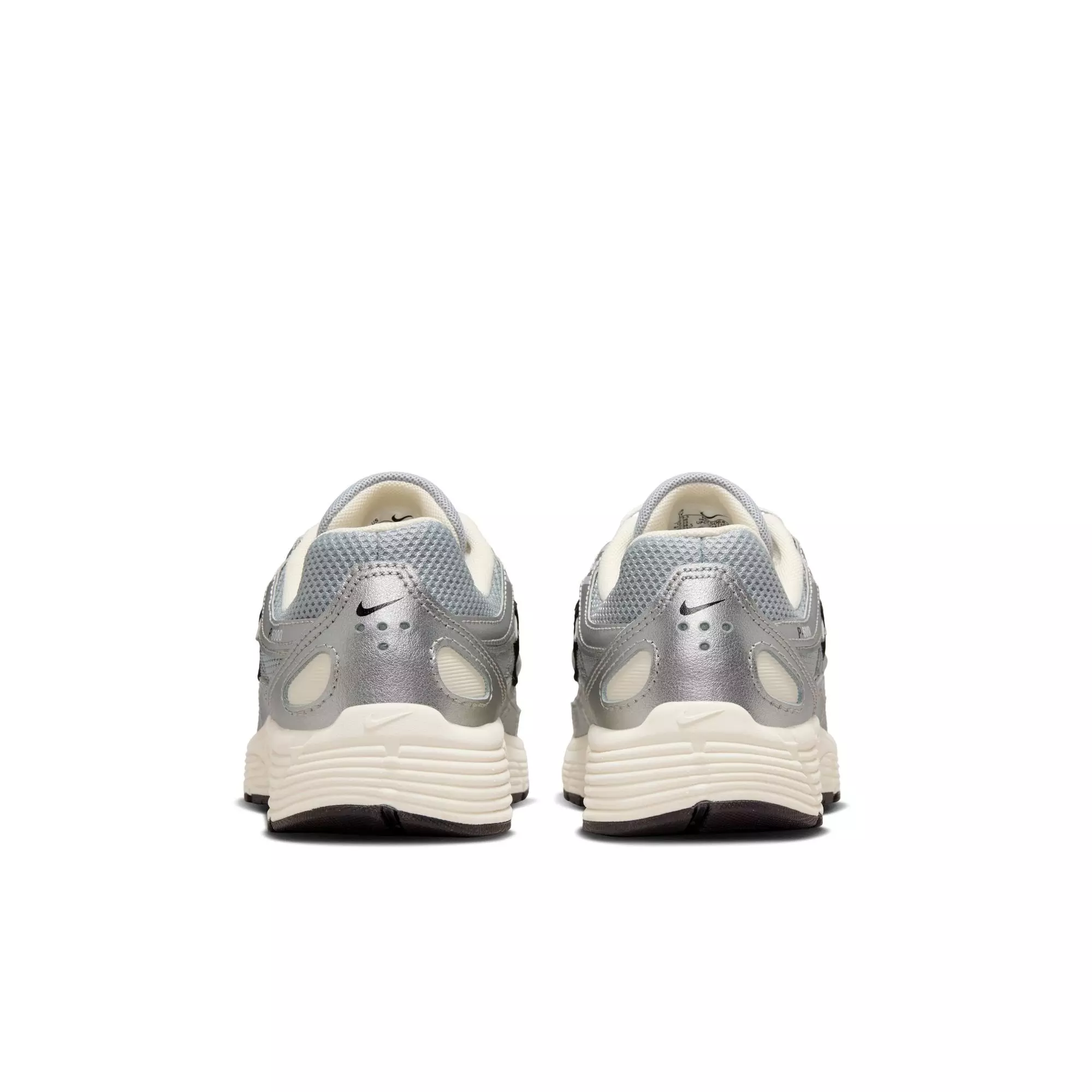 Nike P-6000 "Metallic Silver/Black" Grade School Boys' Shoe - WHITE/SILVER