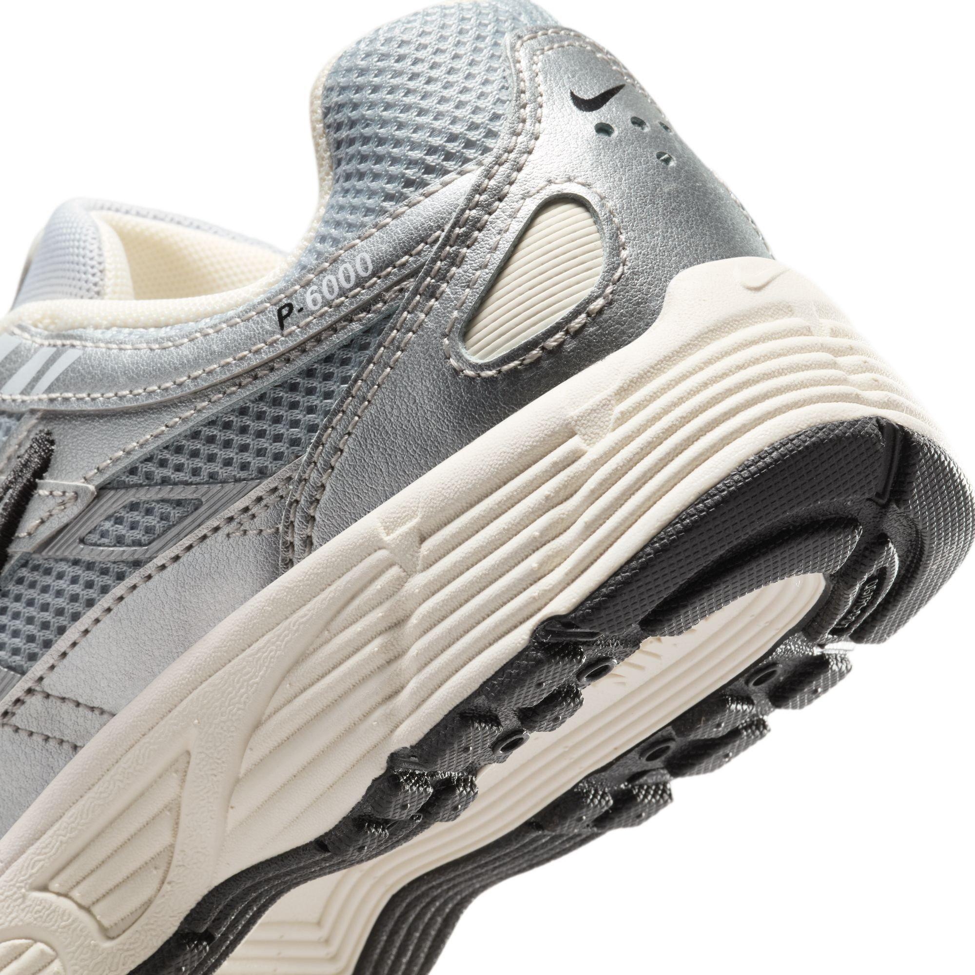 Nike P-6000 "Metallic Silver/Black" Grade School Boys' Shoe - WHITE/SILVER Thumbnail View 11