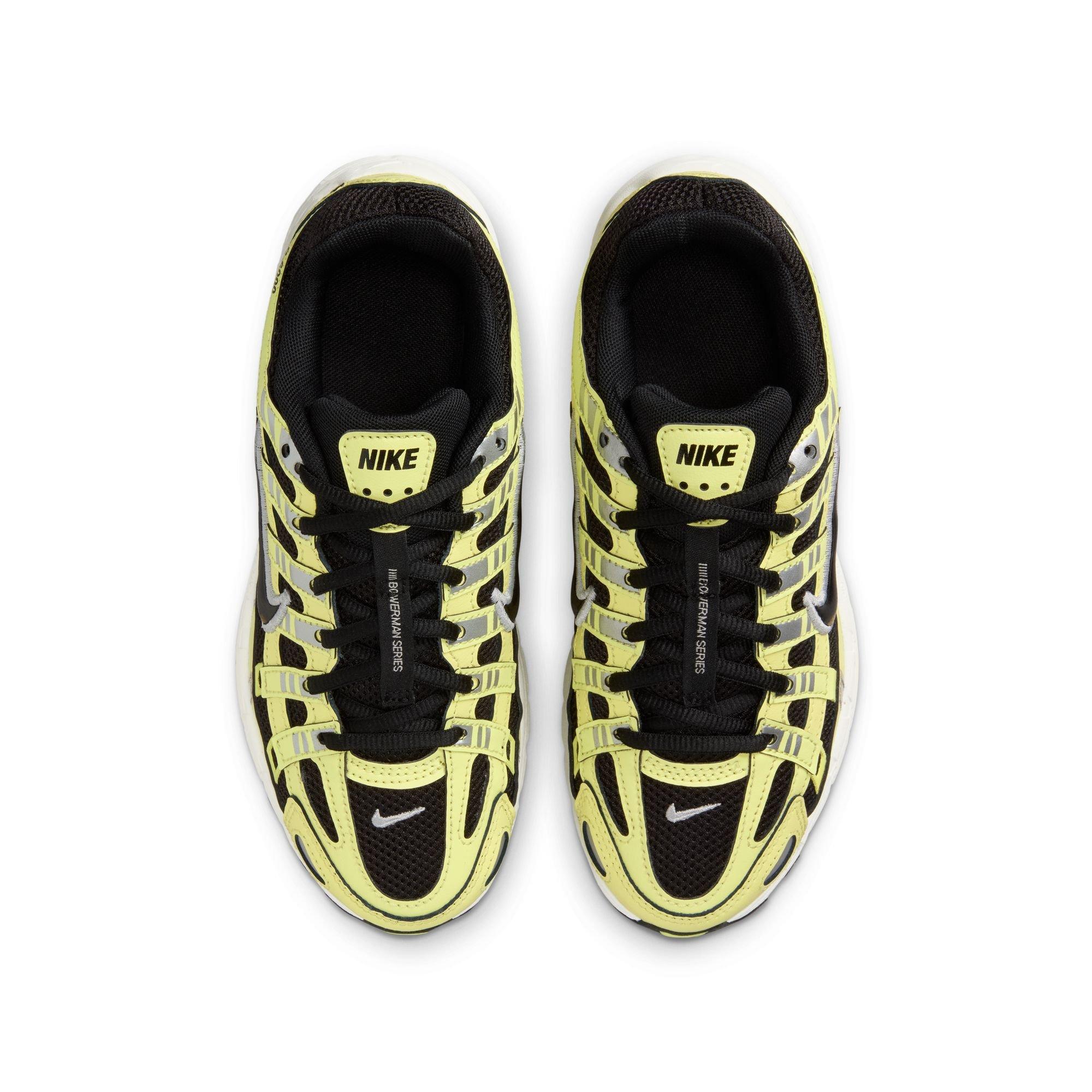 Nike P-6000 "Lt Lemon Twist/Black/Metallic Silver" Grade School Boys' Shoe - YELLOW/BLACK Thumbnail View 6