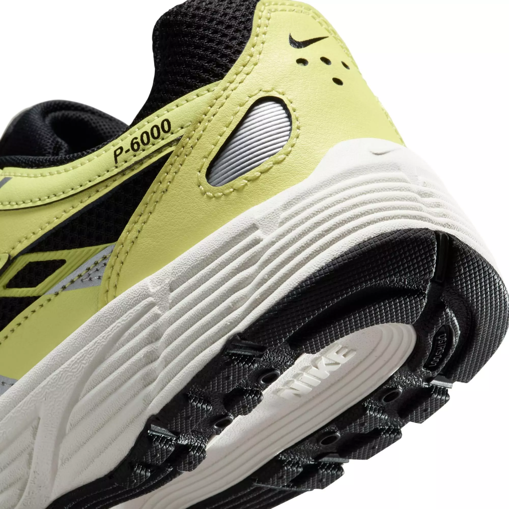 Nike P-6000 "Lt Lemon Twist/Black/Metallic Silver" Grade School Boys' Shoe - YELLOW/BLACK